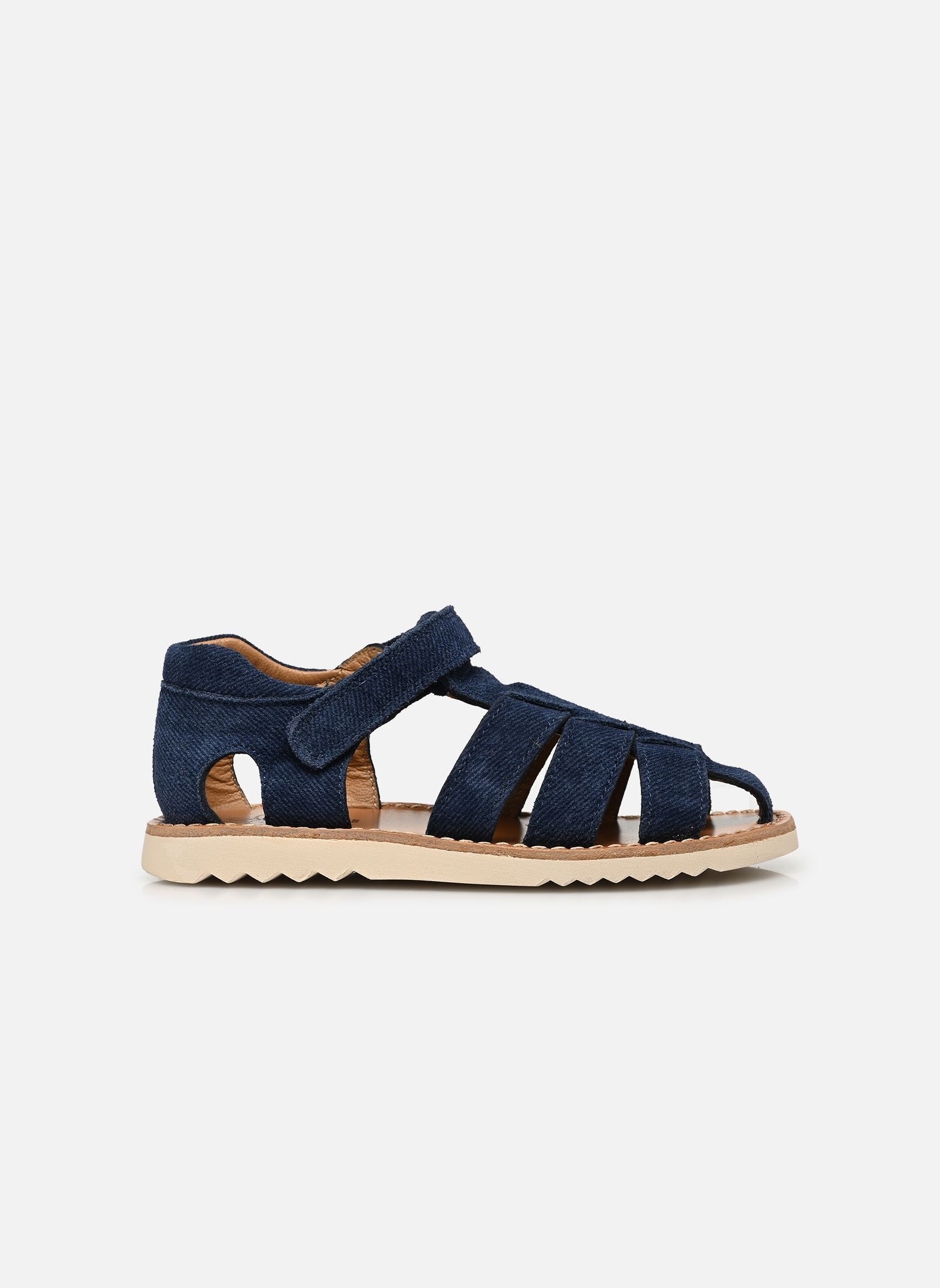 Sandales Waff Papy garçon bleu Pom d Api Sandales Waff Papy garçon bleu DENIM