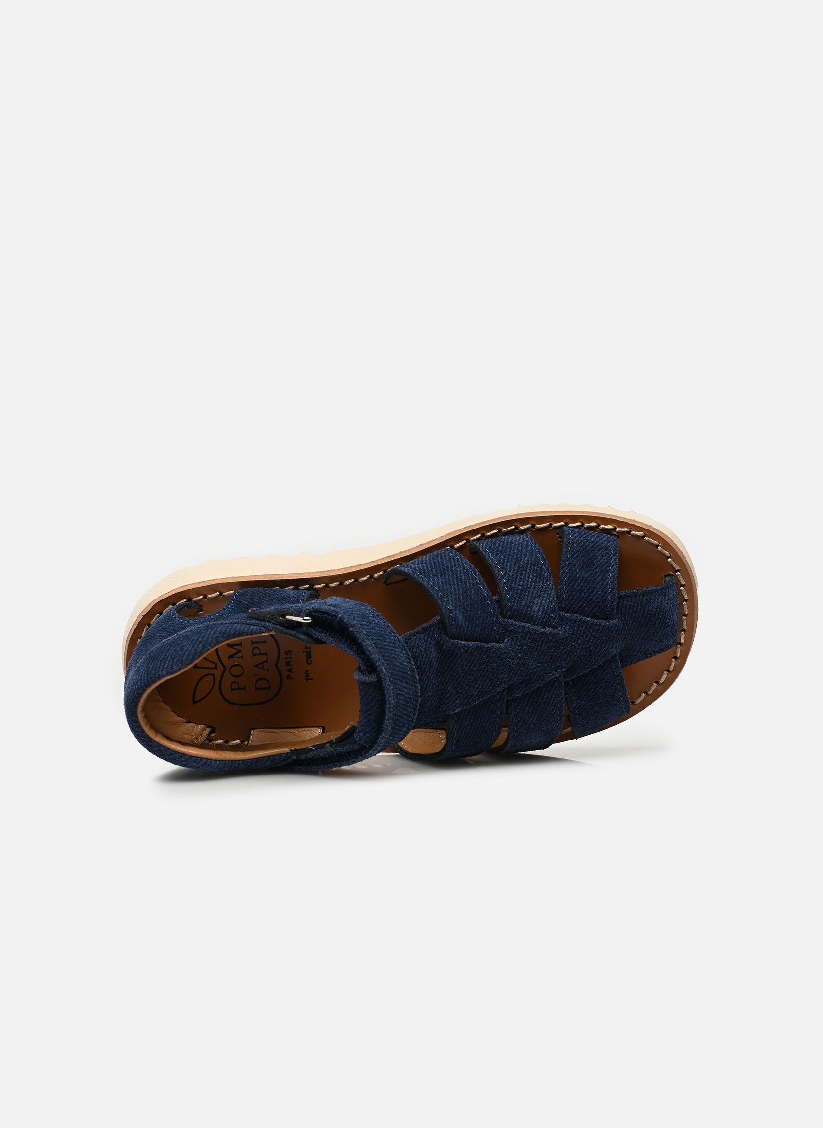 Sandales Waff Papy garçon bleu Pom d Api Sandales Waff Papy garçon bleu DENIM