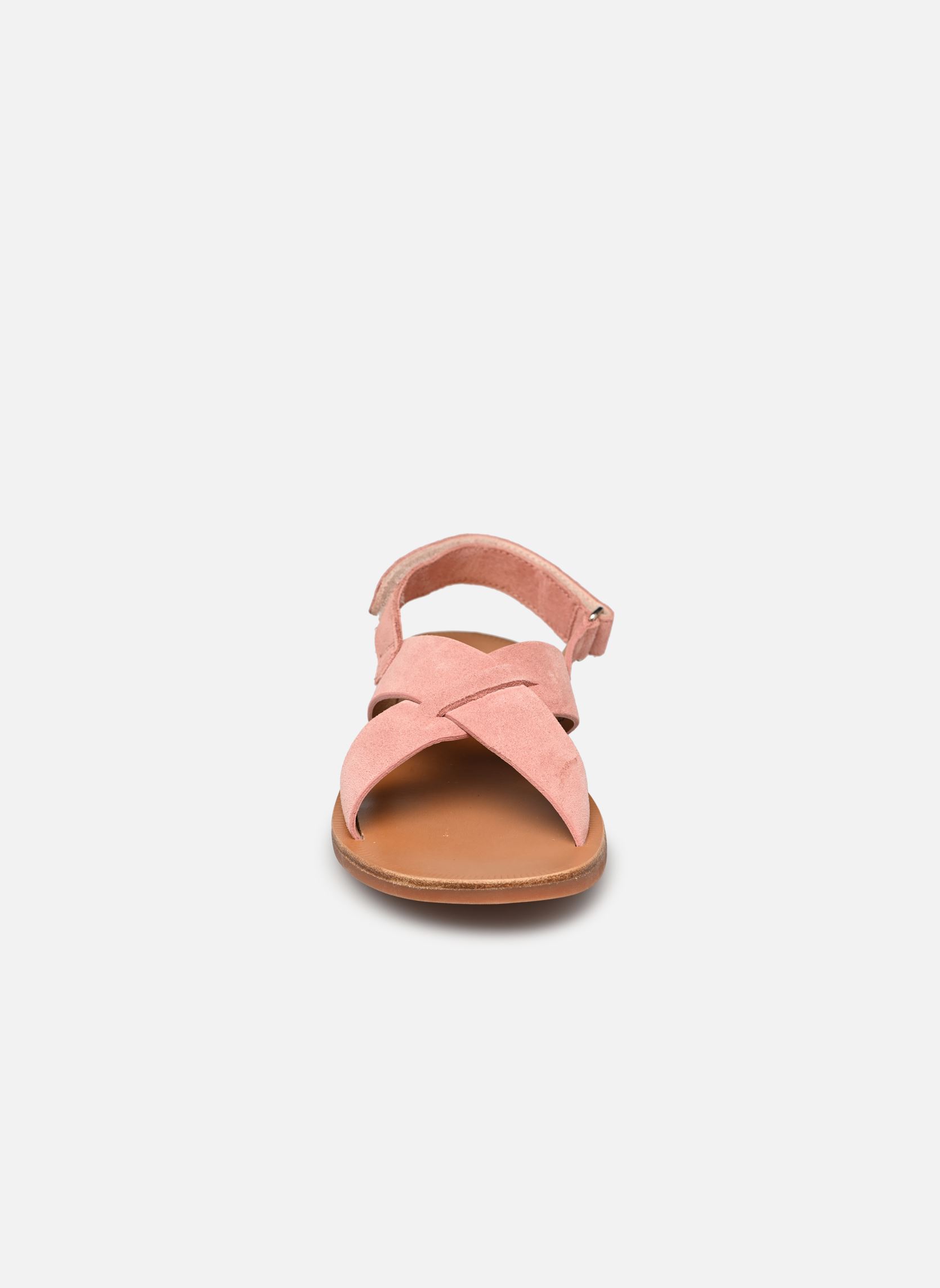 Sandalen PLAGETTE CROSS mädchen rosa Pom d Api Sandalen PLAGETTE CROSS mädchen rosa VIEUX ROSE