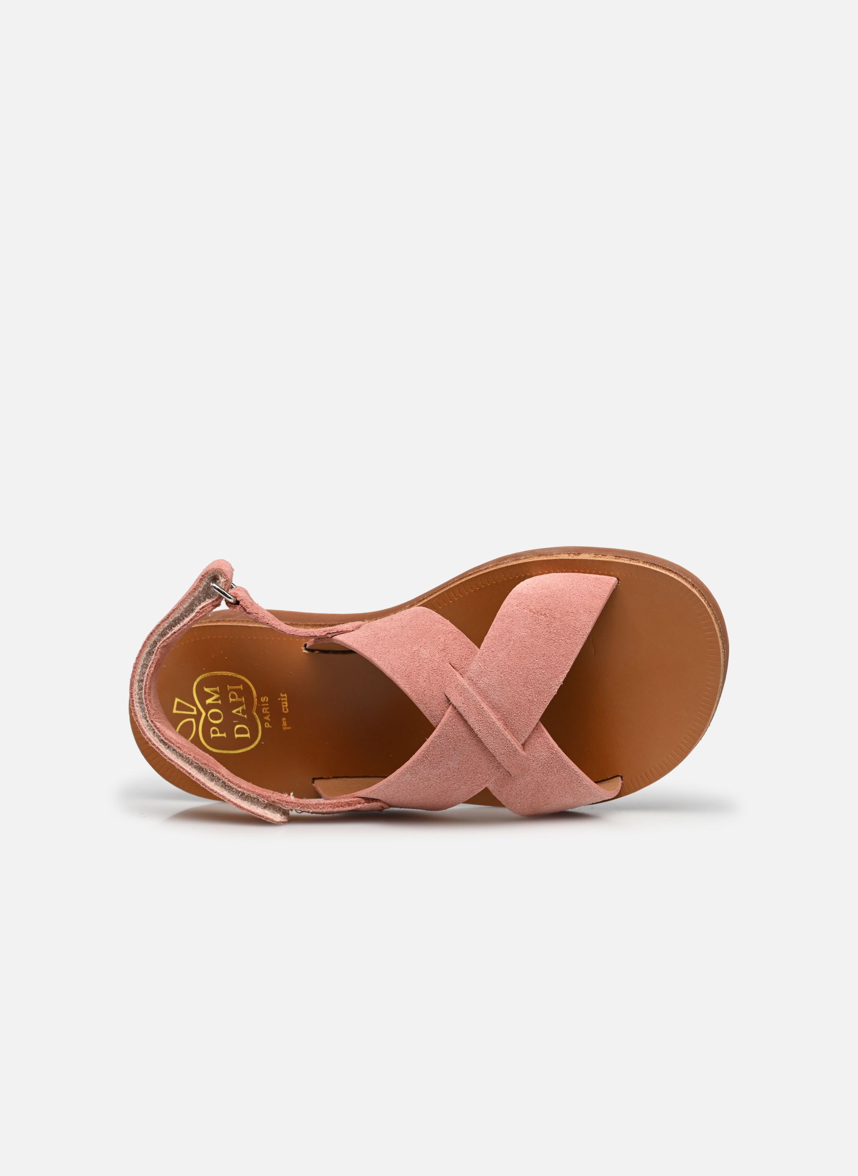 Sandalen PLAGETTE CROSS mädchen rosa Pom d Api Sandalen PLAGETTE CROSS mädchen rosa VIEUX ROSE