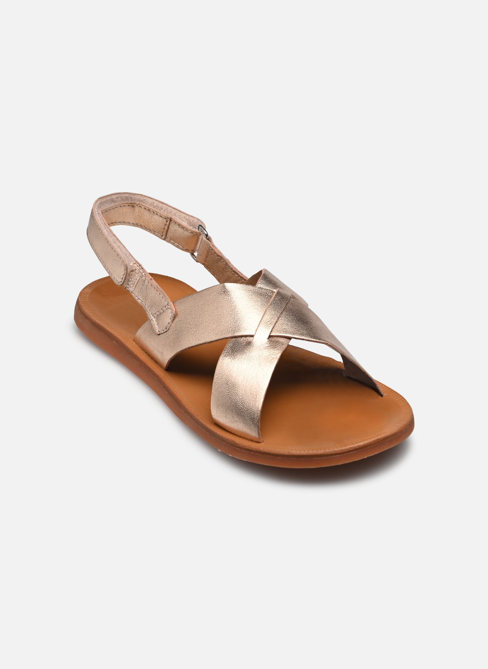 Sandali PLAGETTE CROSS bambina oro e bronzo Pom d Api Sandali PLAGETTE CROSS bambina oro e bronzo CUIVRE 2