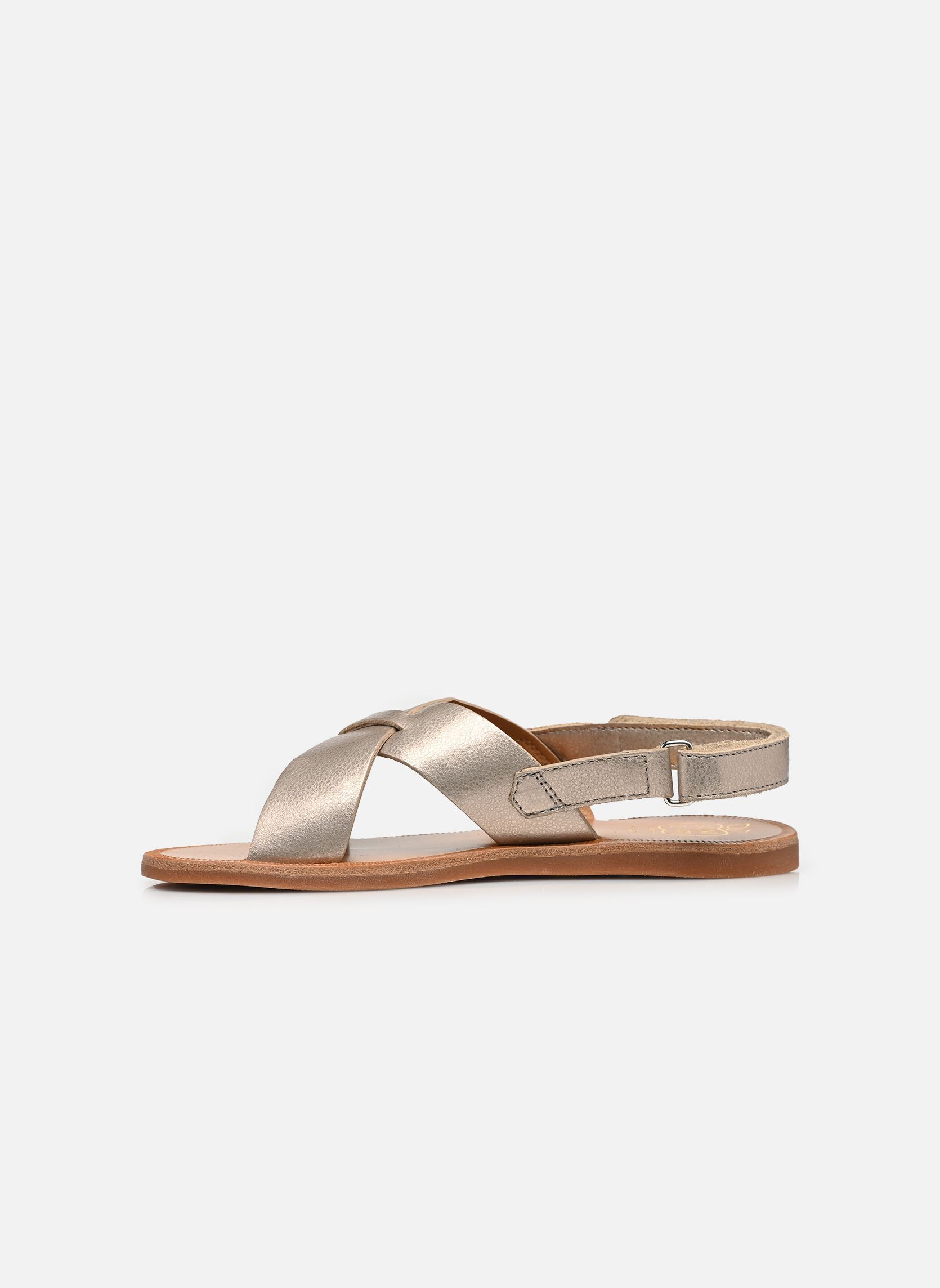 Sandalen PLAGETTE CROSS mädchen gold und bronze Pom d Api Sandalen PLAGETTE CROSS mädchen gold und bronze PLATINE 2