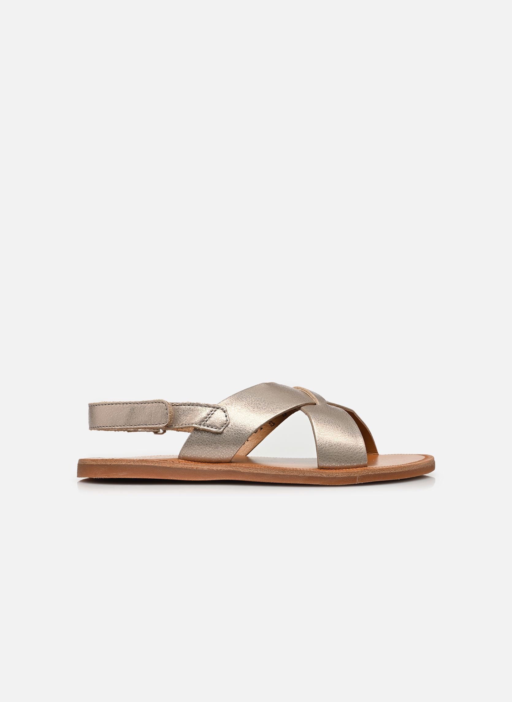 Sandalen PLAGETTE CROSS mädchen gold und bronze Pom d Api Sandalen PLAGETTE CROSS mädchen gold und bronze PLATINE 2