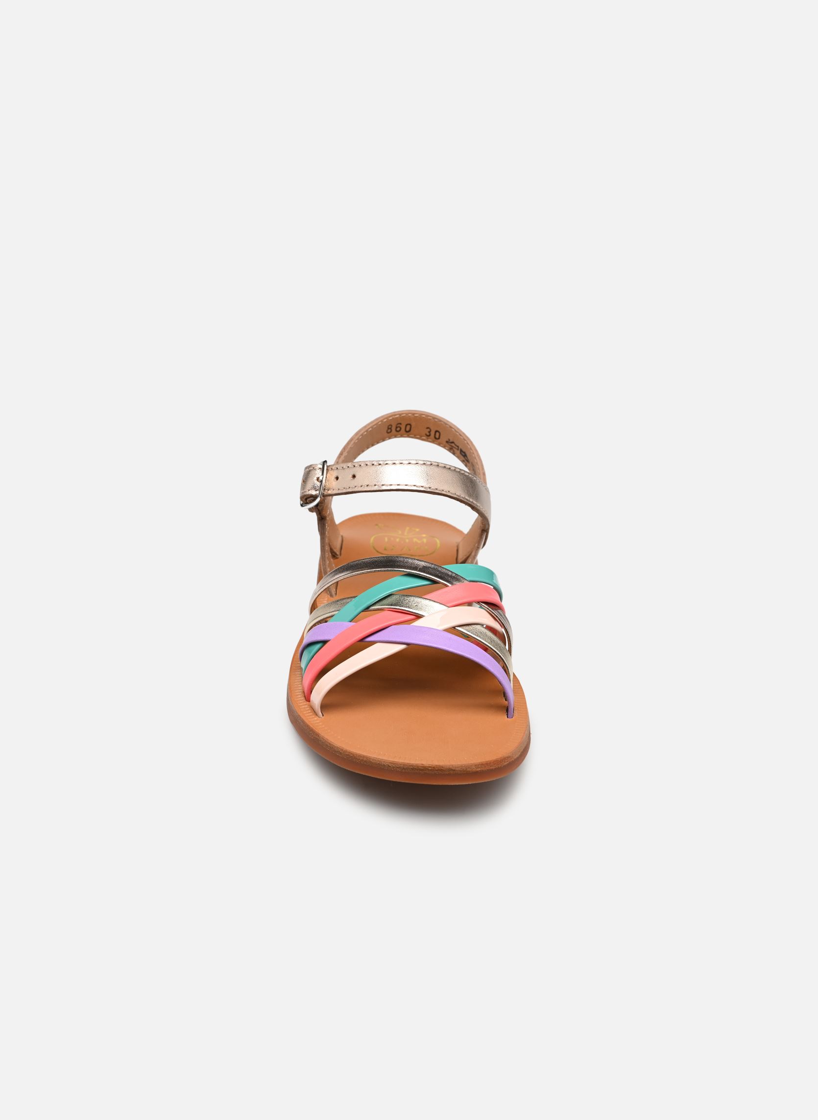 Sandalen PLAGETTE LUX mädchen mehrfarbig Pom d Api Sandalen PLAGETTE LUX mädchen mehrfarbig ORO PALLA