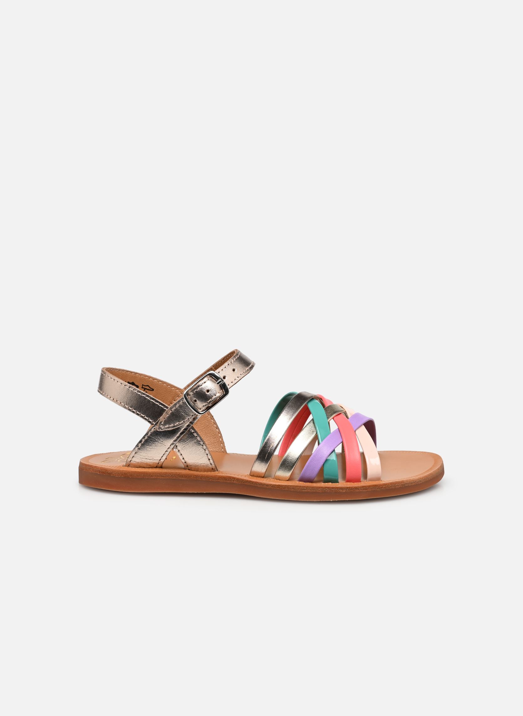Sandalen PLAGETTE LUX mädchen mehrfarbig Pom d Api Sandalen PLAGETTE LUX mädchen mehrfarbig ORO PALLA