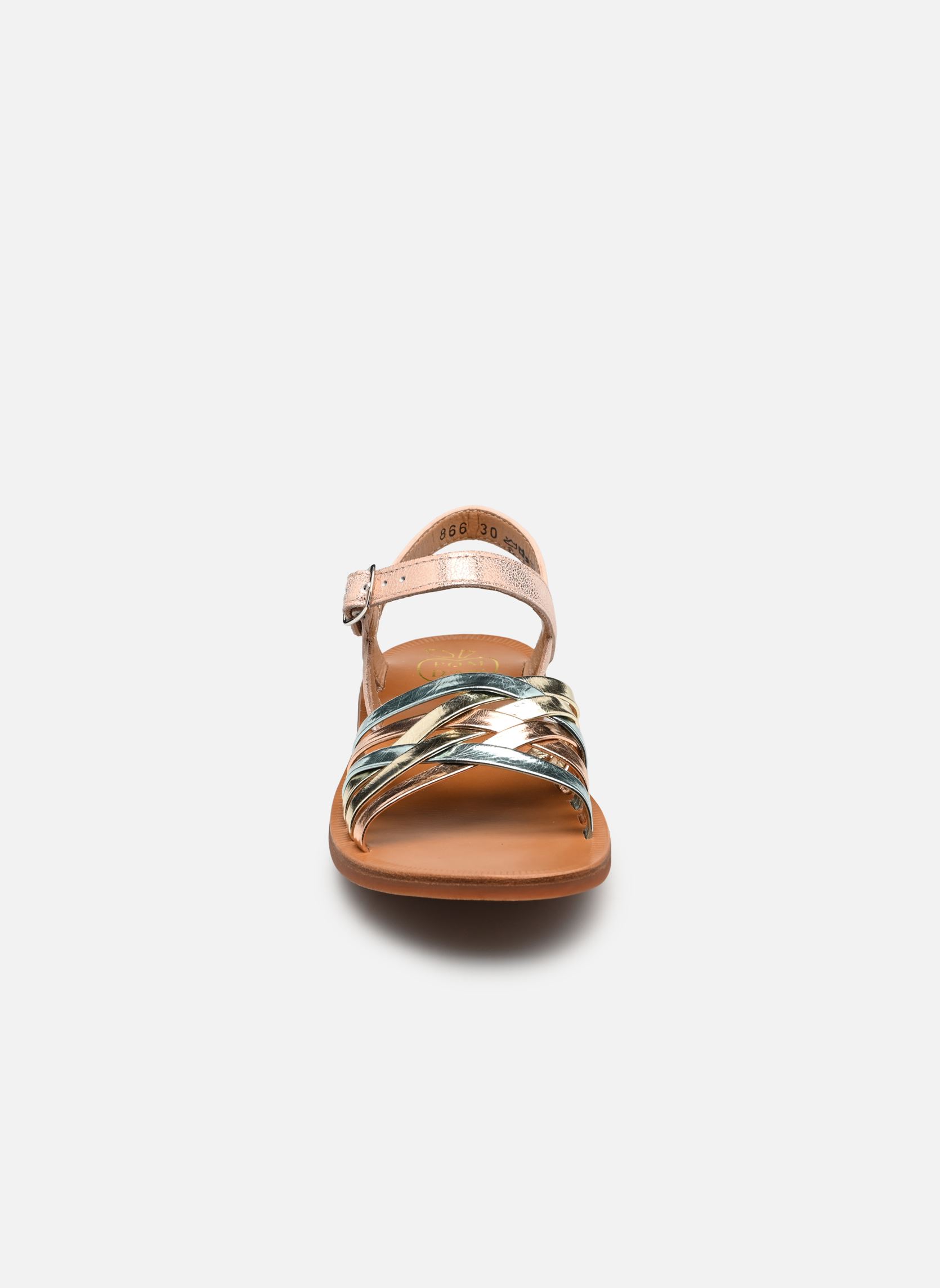 Sandales PLAGETTE LUX fille multicolore Pom d Api Sandales PLAGETTE LUX fille multicolore NUDE