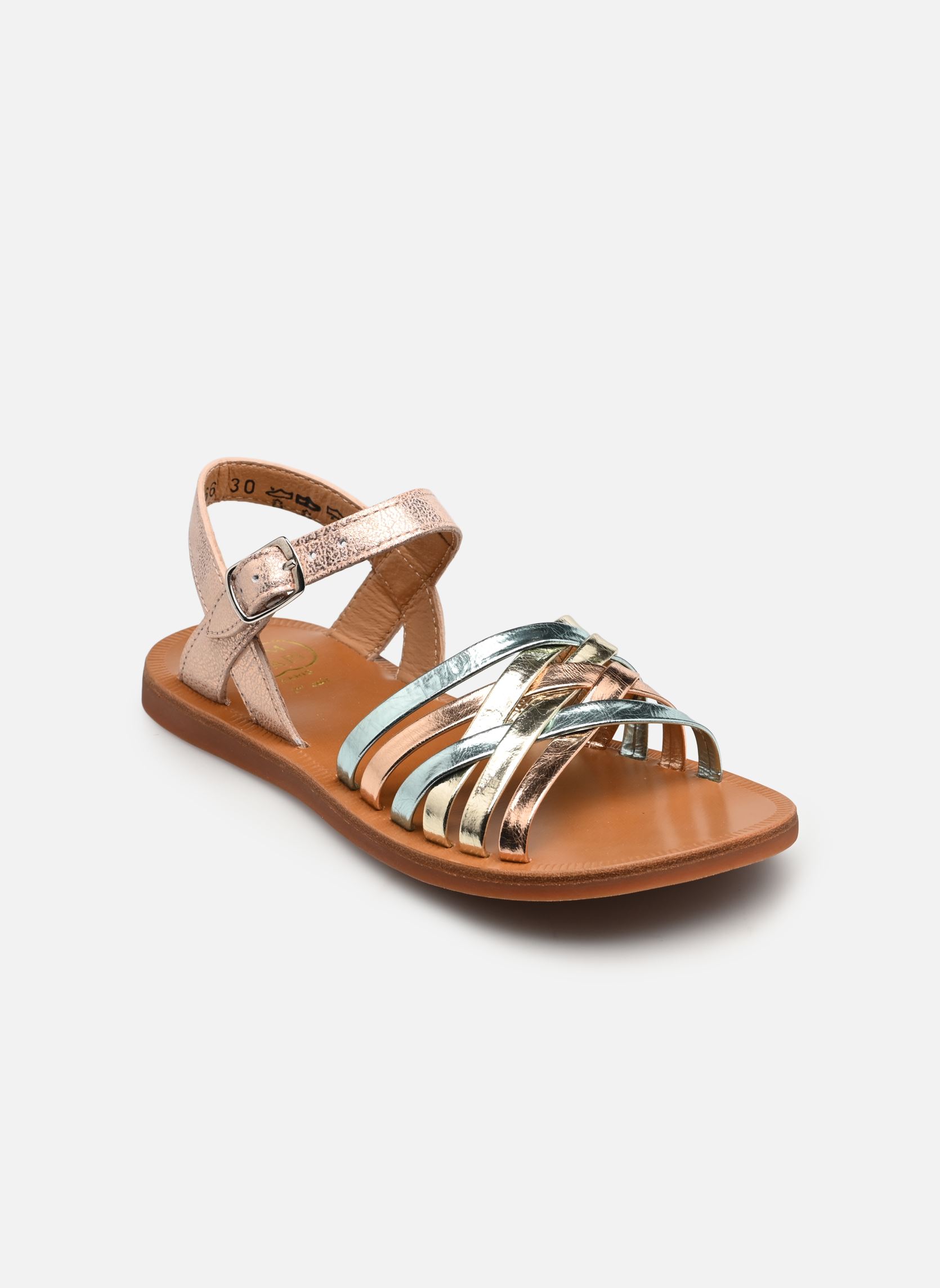 Sandales PLAGETTE LUX fille multicolore Pom d Api Sandales PLAGETTE LUX fille multicolore NUDE