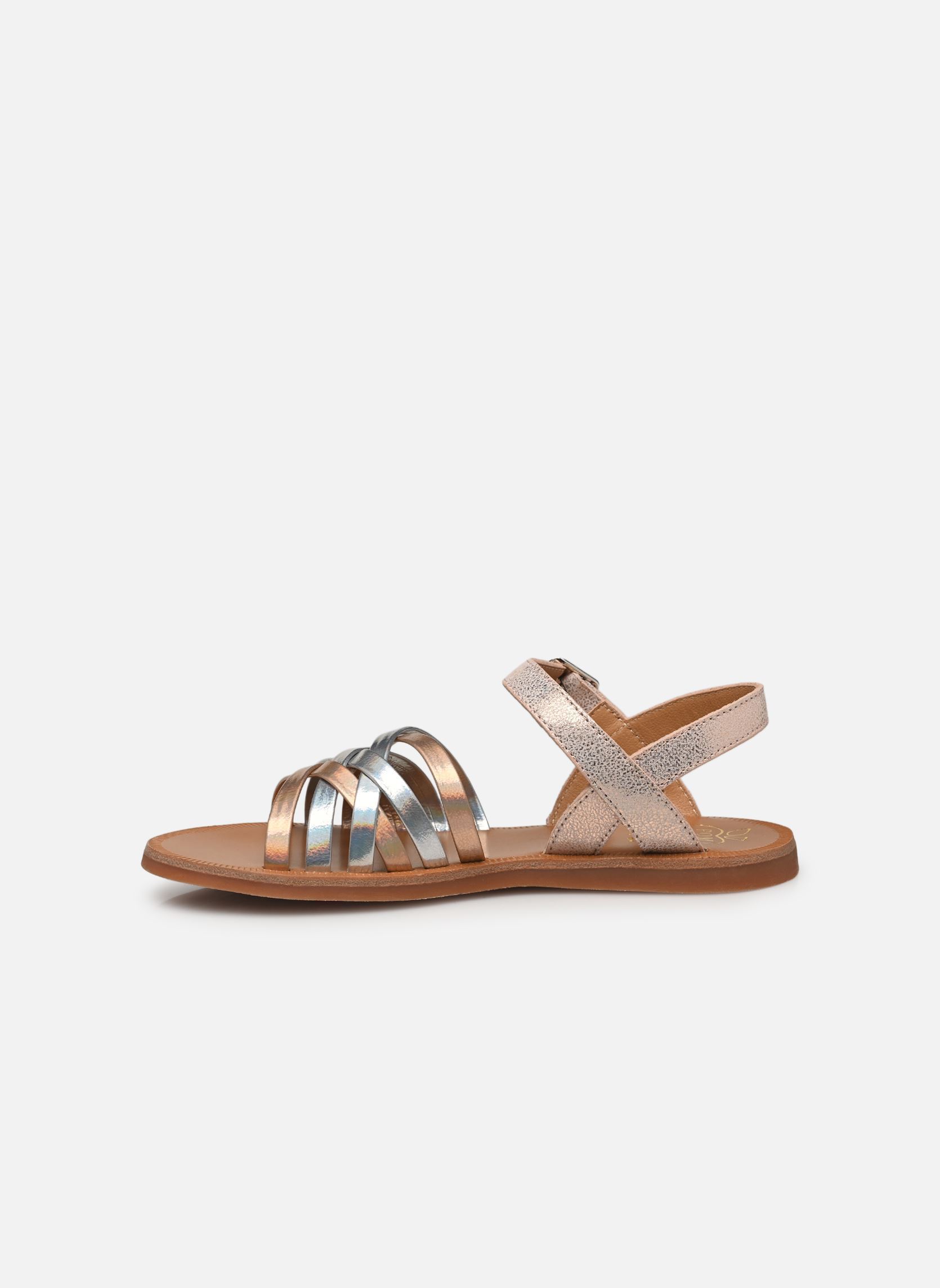 Sandalen PLAGETTE LUX mädchen rosa Pom d Api Sandalen PLAGETTE LUX mädchen rosa NUDE-MULTI METAL