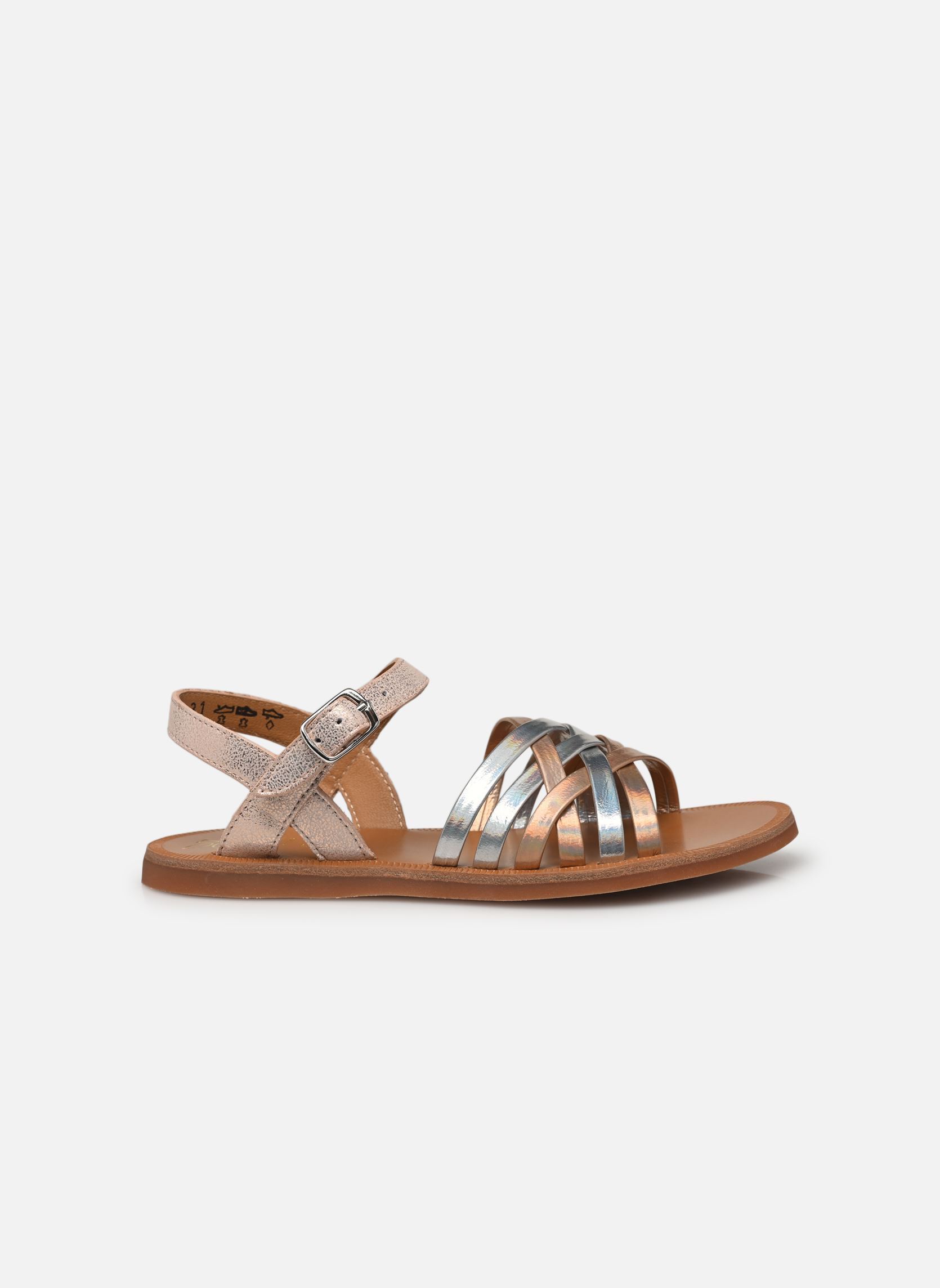 Sandalen PLAGETTE LUX mädchen rosa Pom d Api Sandalen PLAGETTE LUX mädchen rosa NUDE-MULTI METAL
