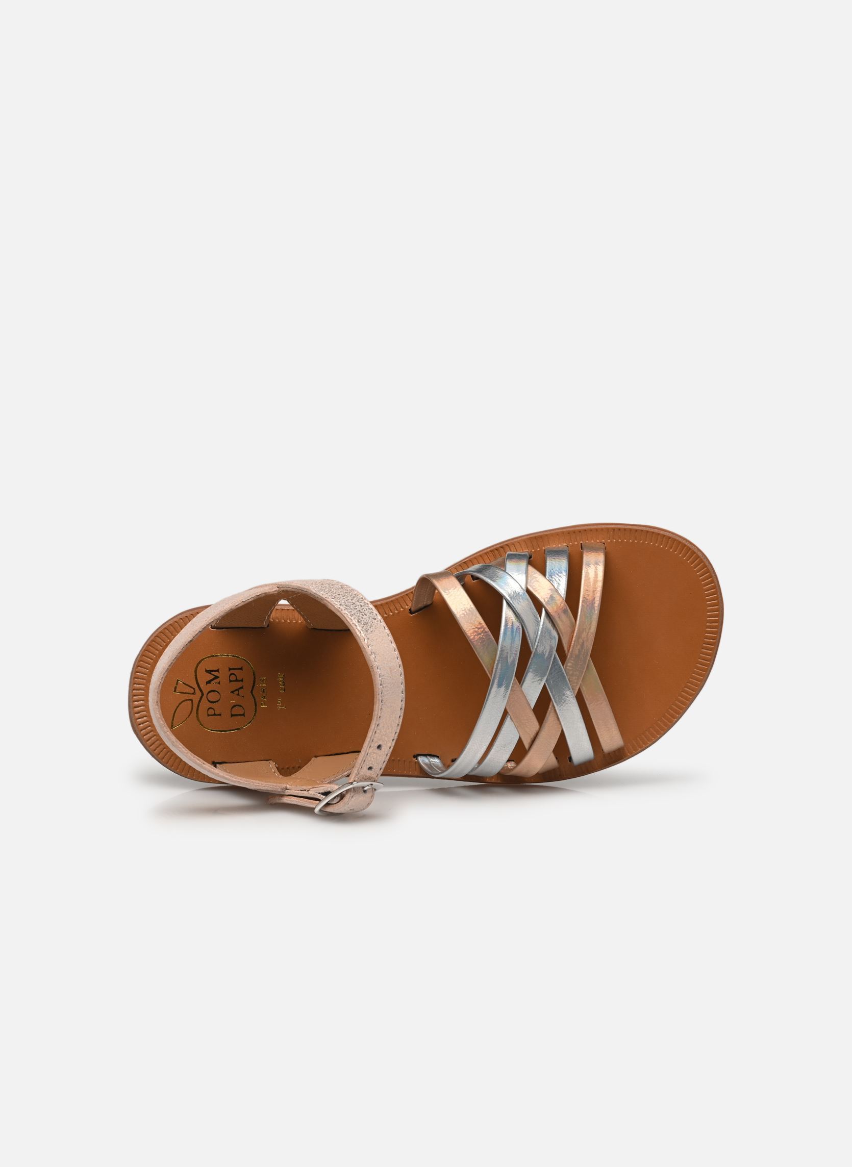 Sandalen PLAGETTE LUX mädchen rosa Pom d Api Sandalen PLAGETTE LUX mädchen rosa NUDE-MULTI METAL