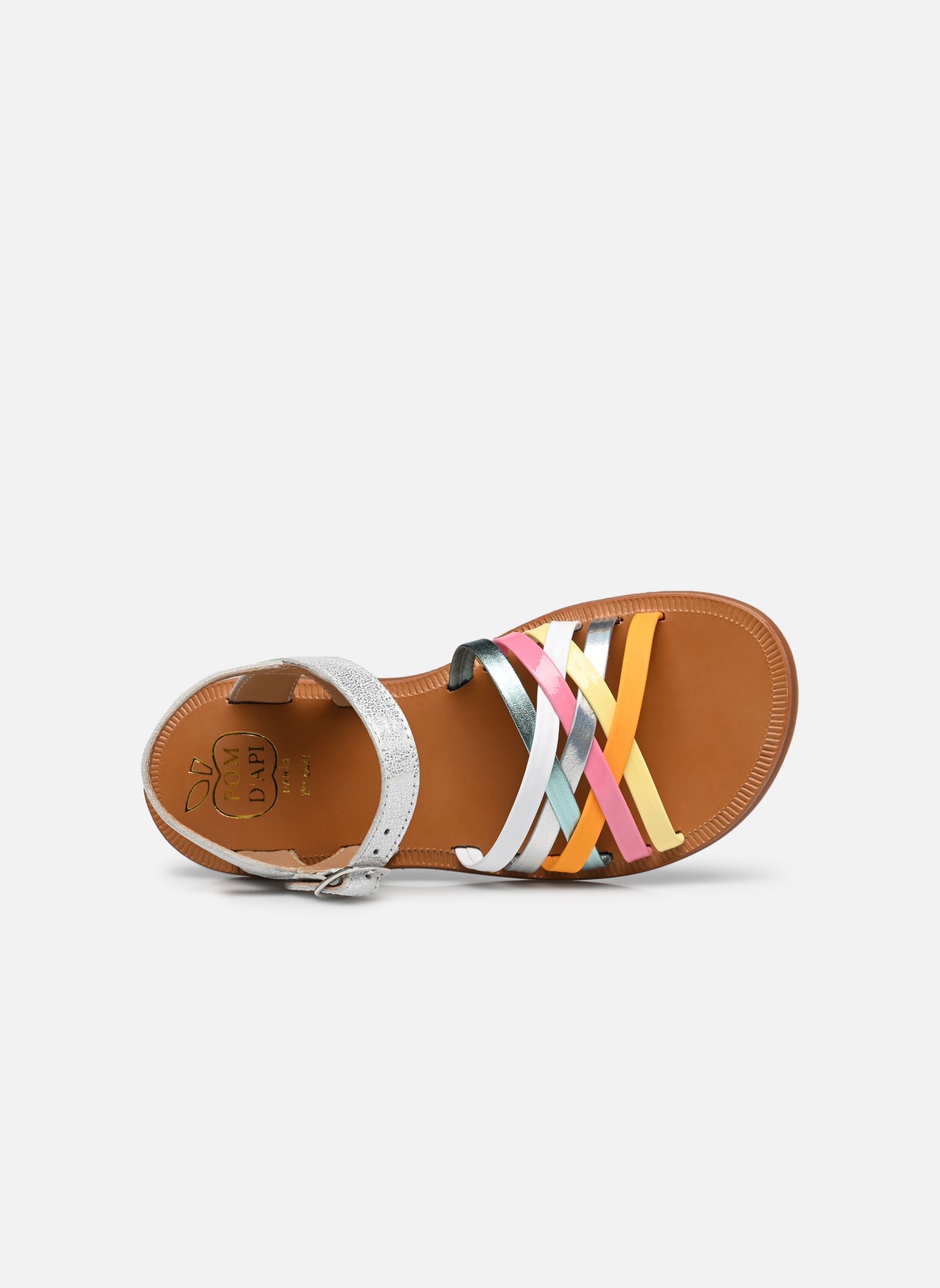 Sandalen PLAGETTE LUX mädchen mehrfarbig Pom d Api Sandalen PLAGETTE LUX mädchen mehrfarbig SILVER-MULTI FRESH
