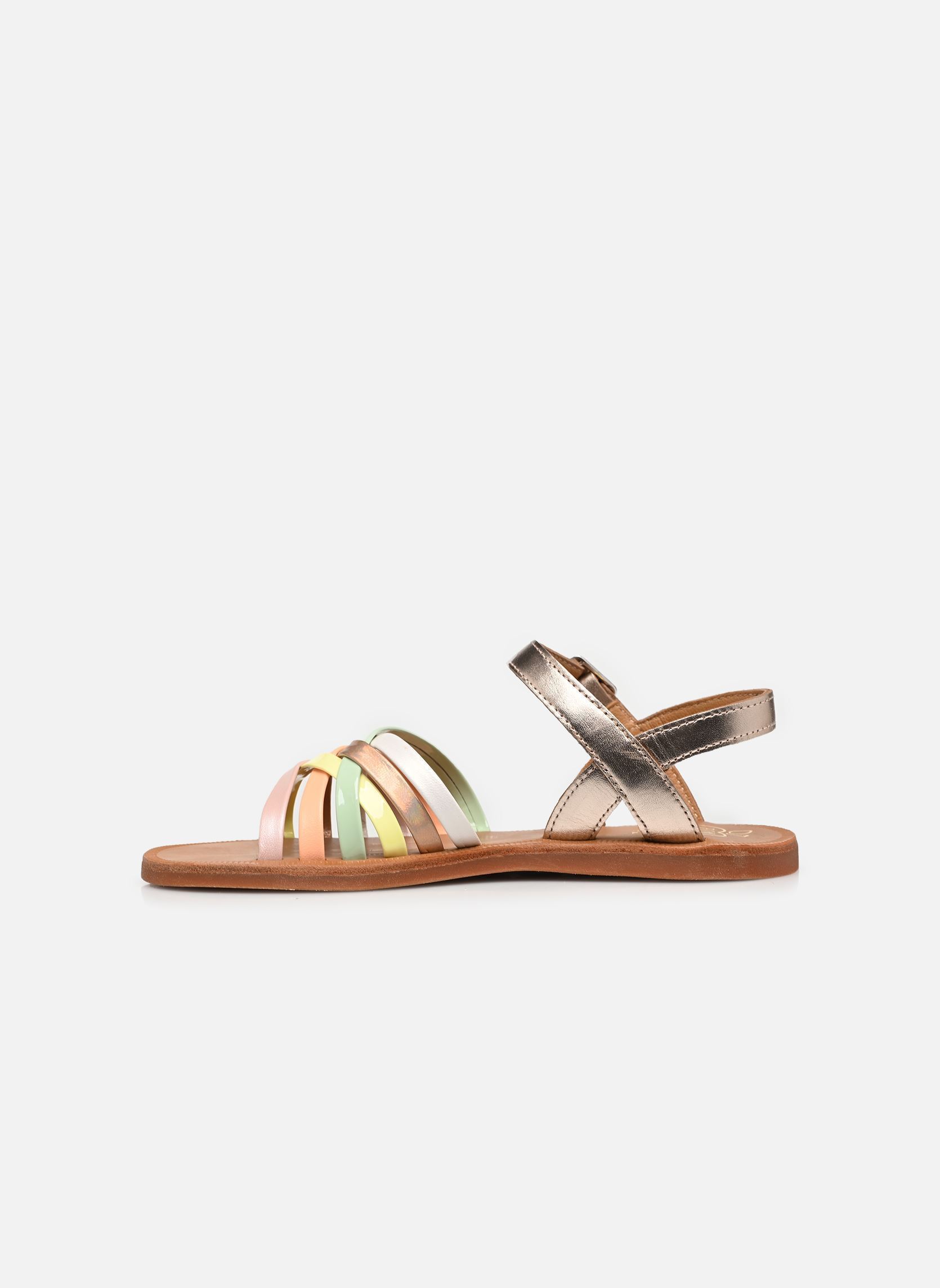 Sandales PLAGETTE LUX fille multicolore Pom d Api Sandales PLAGETTE LUX fille multicolore ORO PALA-PASTEL