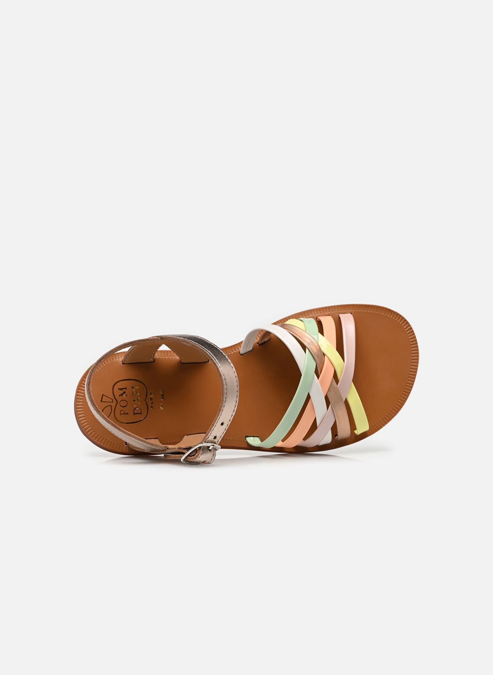 Sandales PLAGETTE LUX fille multicolore Pom d Api Sandales PLAGETTE LUX fille multicolore ORO PALA-PASTEL