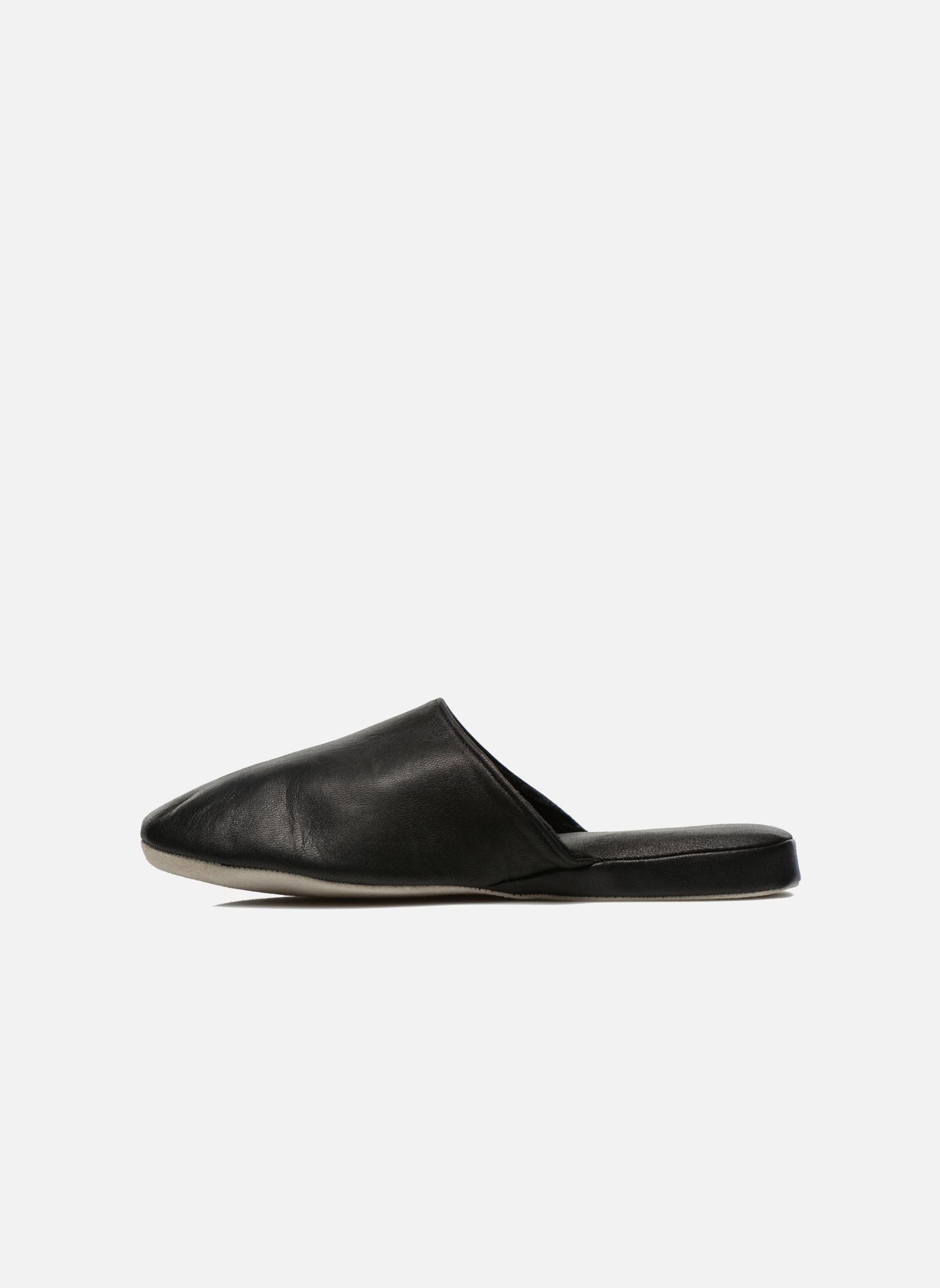 Chaussons Mule Cuir M homme noir Isotoner Chaussons Mule Cuir M homme noir Noir