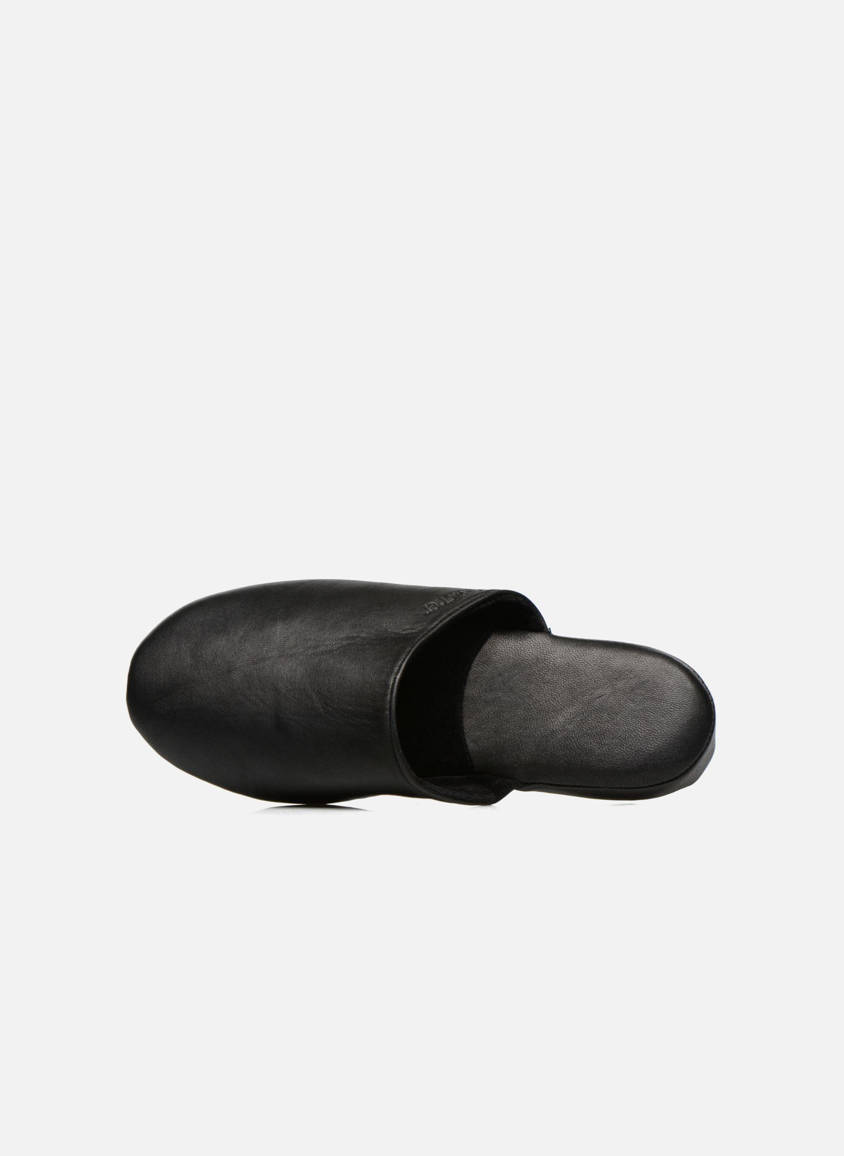 Chaussons Mule Cuir M homme noir Isotoner Chaussons Mule Cuir M homme noir Noir