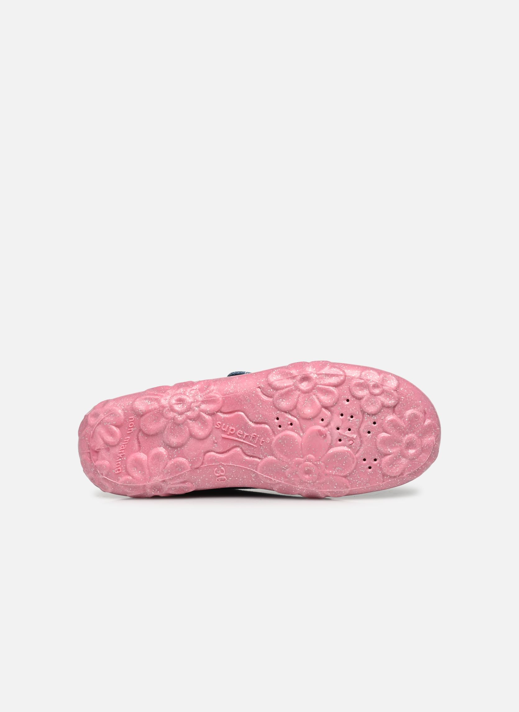 Superfit Chausson Fille Bonny - Chaussons Enfants Légers, Antidérapants, Fermeture Velcro, Motifs Fruits Pailletés Réversibles
