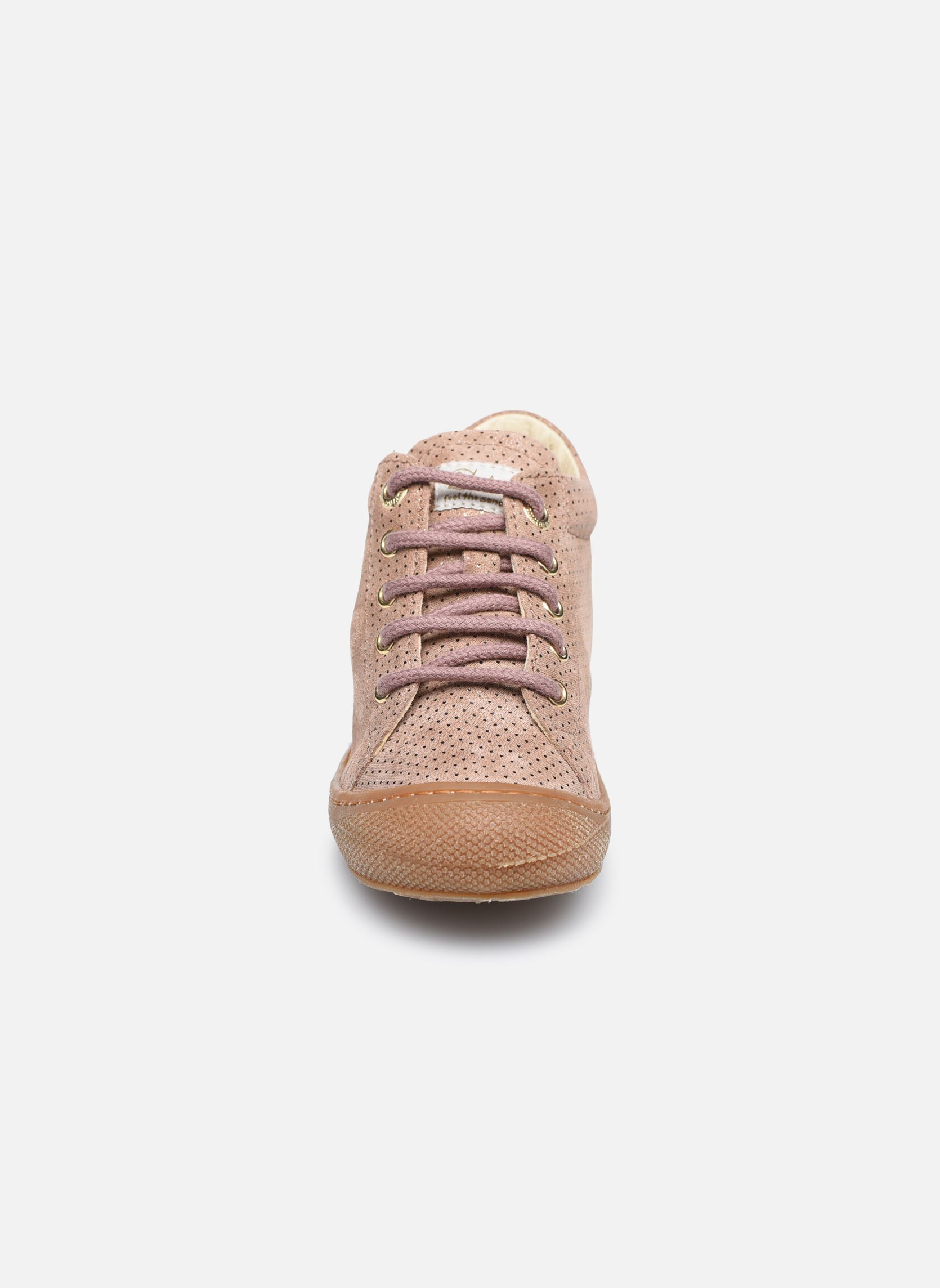 Babyschoenen Cocoon meisjes roze Naturino Babyschoenen Cocoon meisjes roze Lam Dots Rosa Antico