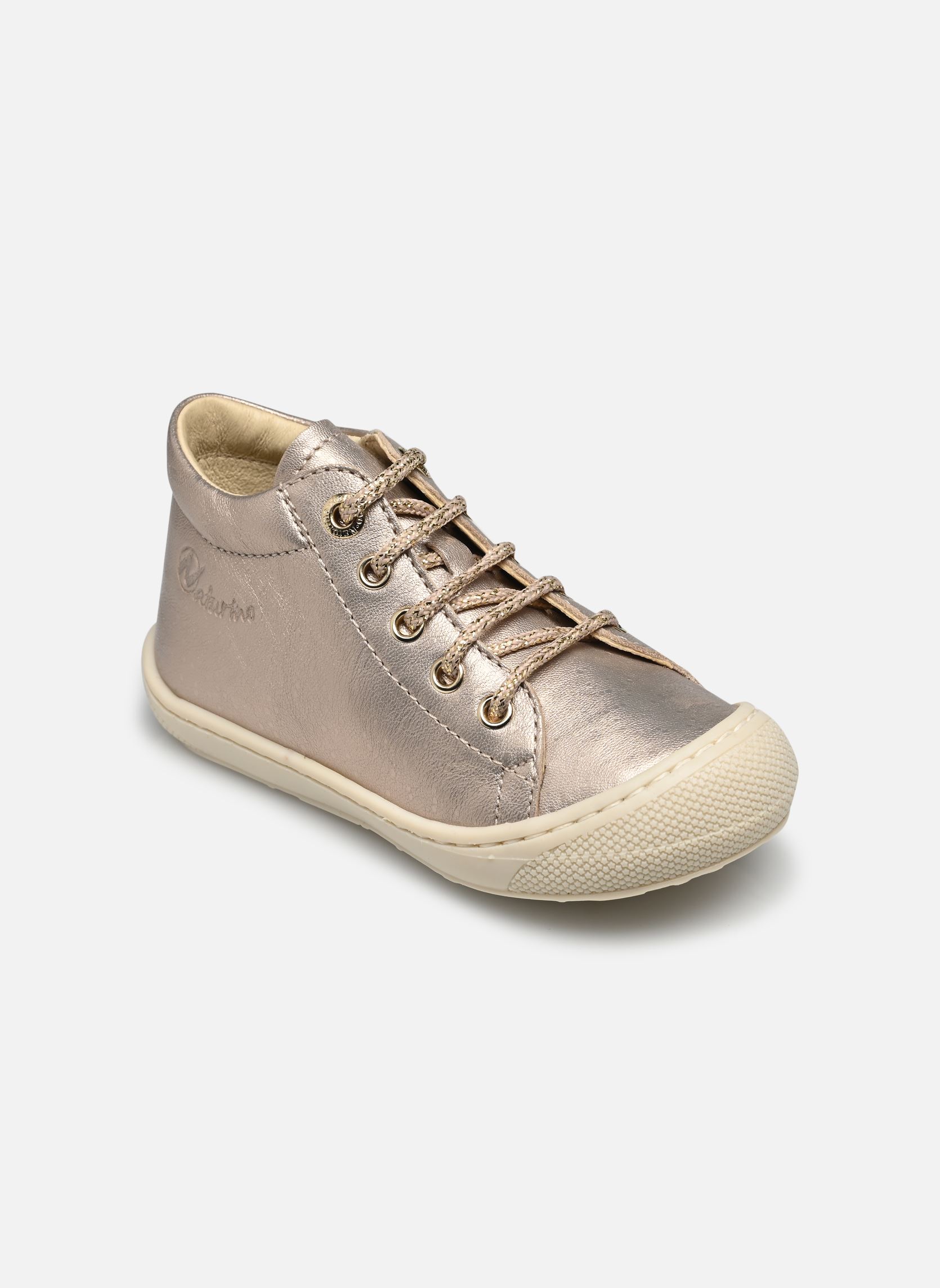 Babyschoenen Cocoon meisjes goud en brons Naturino Babyschoenen Cocoon meisjes goud en brons MET PEBBLED CIPRIA
