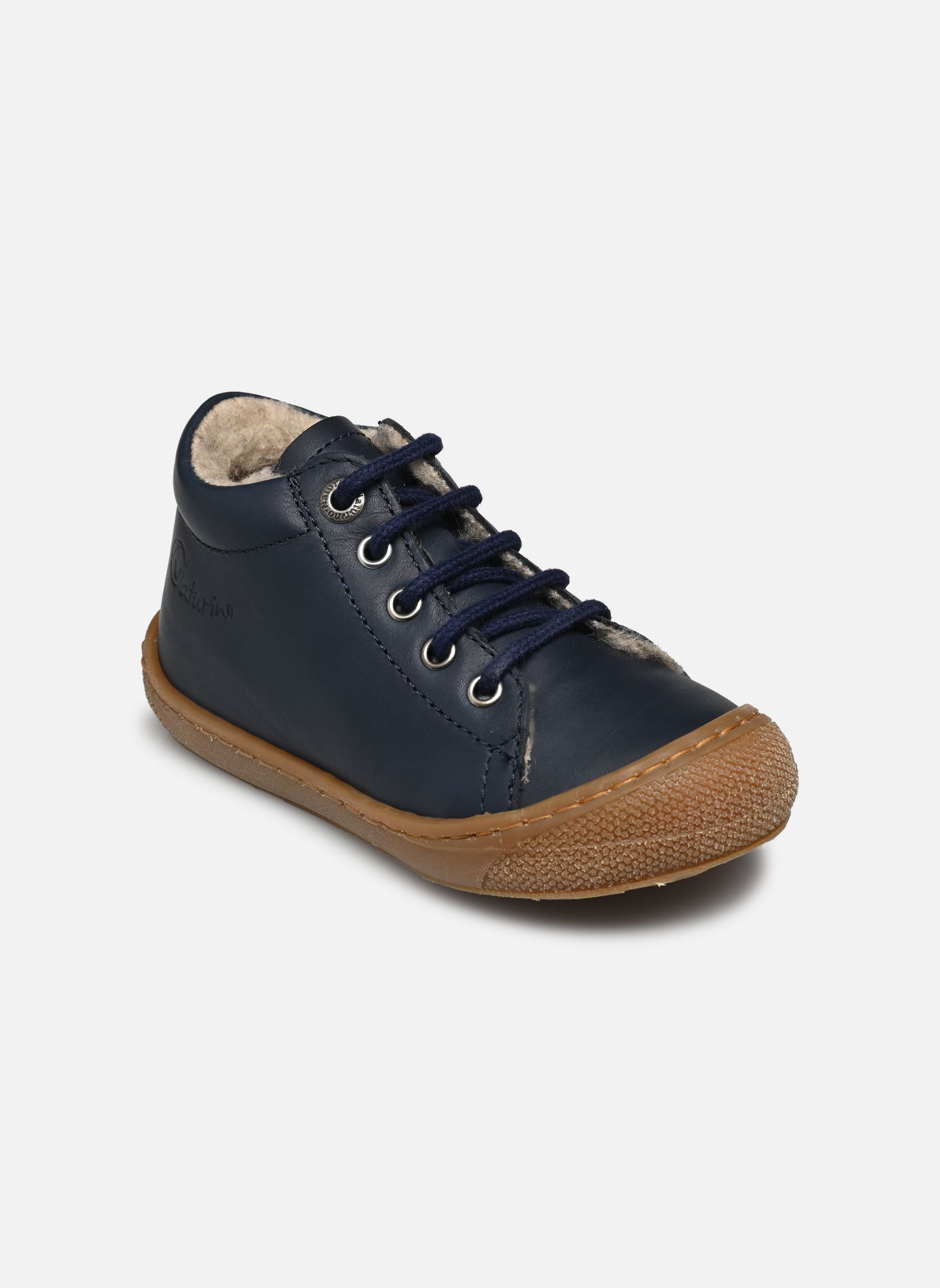 Chaussures premiers pas Cocoon bleu Naturino Chaussures premiers pas Cocoon bleu NAPPA SPAZZ LINE WOOL NAVY