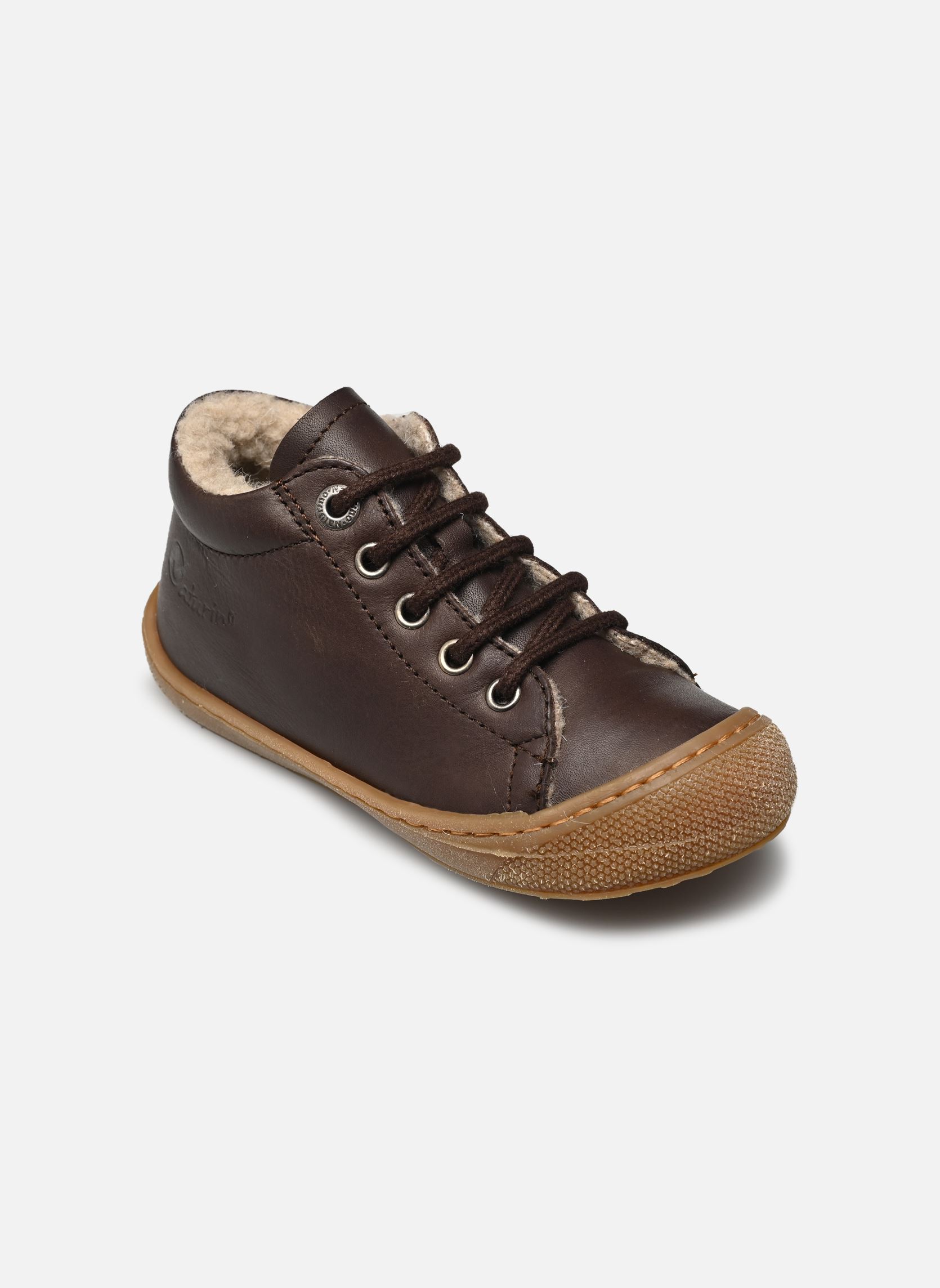 Chaussures premiers pas Cocoon garçon marron Naturino Chaussures premiers pas Cocoon garçon marron NAPPA SPAZZ LINE WOOL DARK BRO