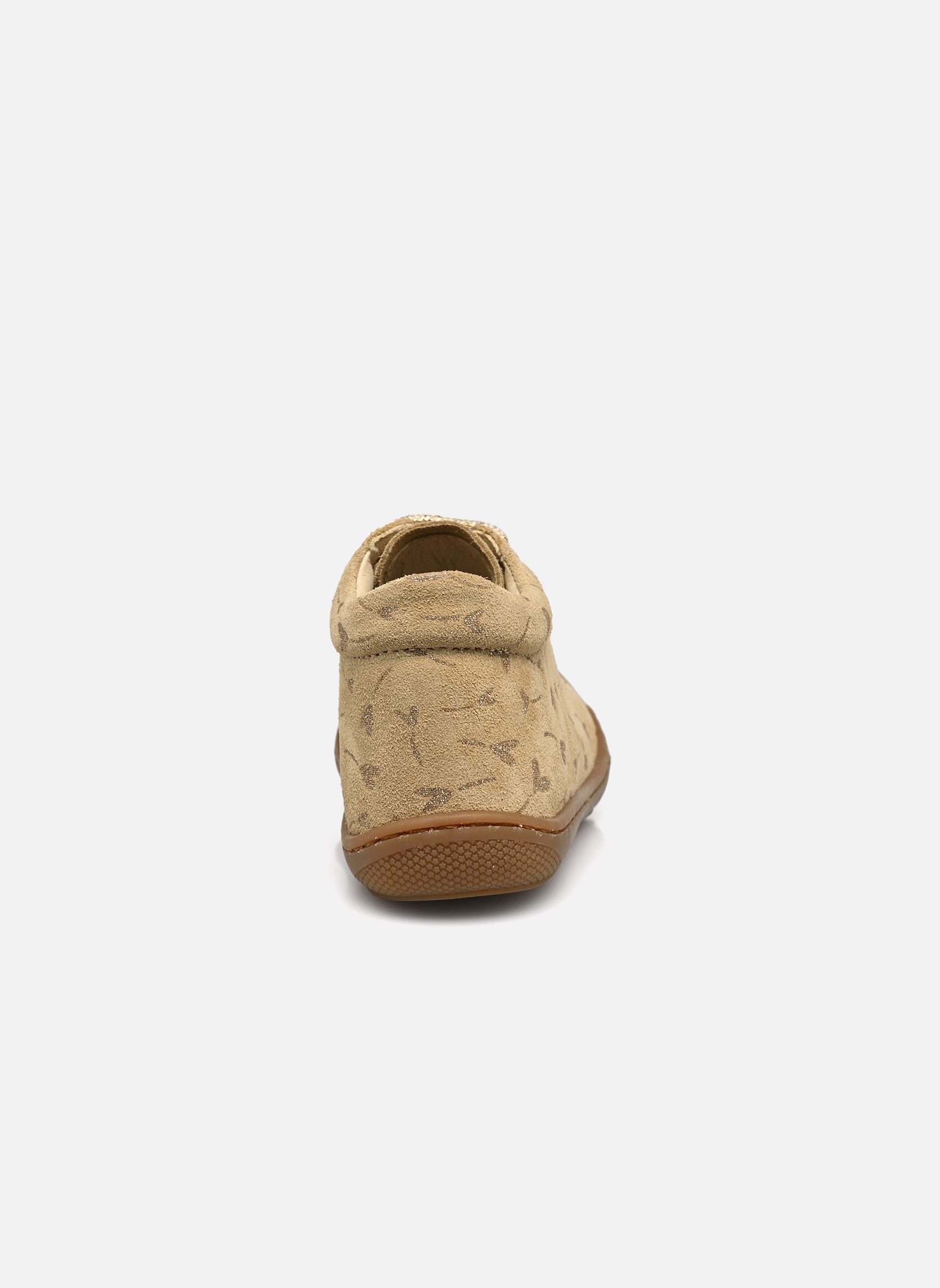 Chaussures premiers pas Cocoon fille beige Naturino Chaussures premiers pas Cocoon fille beige SUEDE PR GLITTER FLOWER HEART