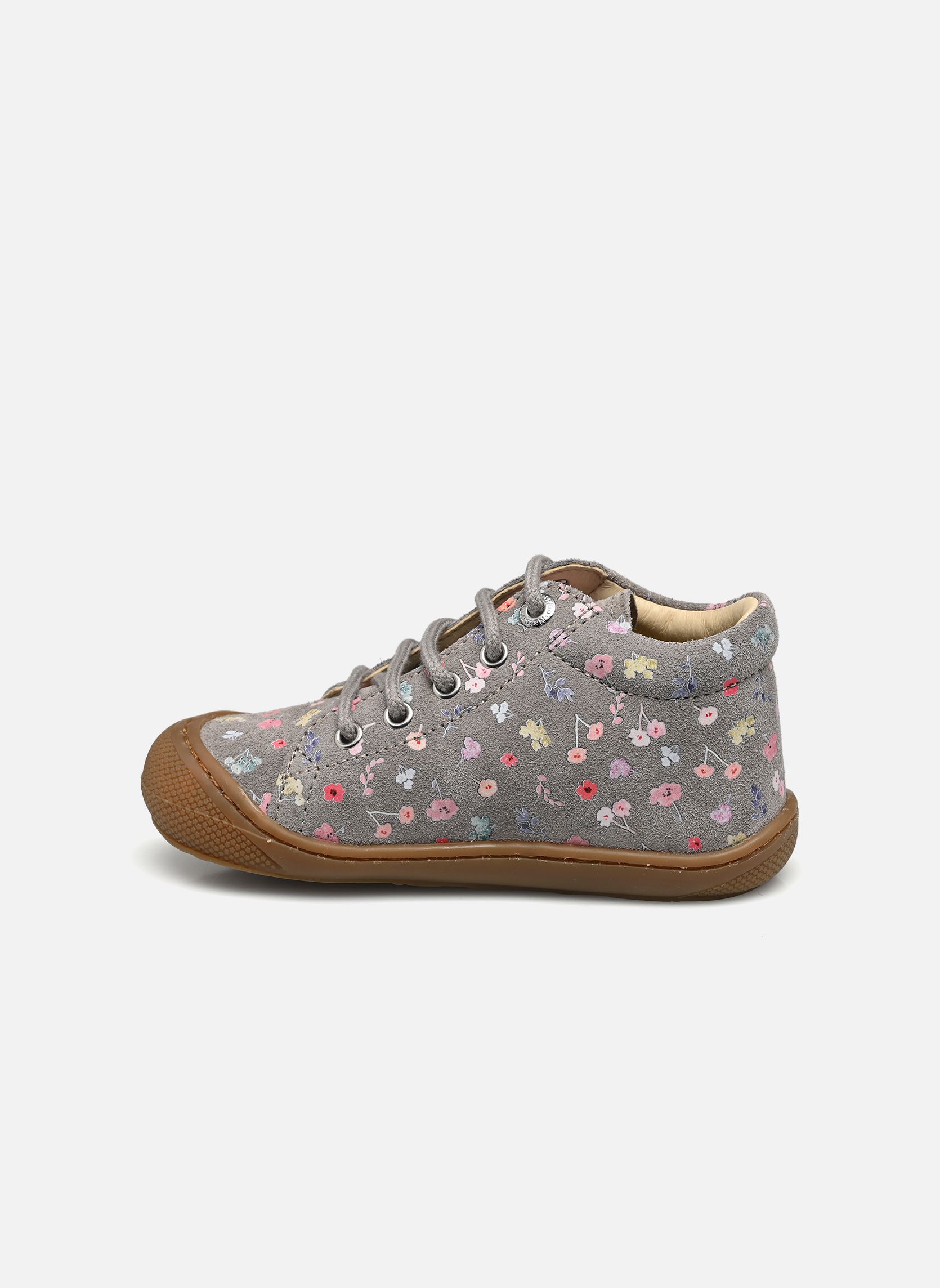 Chaussures premiers pas Cocoon fille gris Naturino Chaussures premiers pas Cocoon fille gris SUEDE PR FLORA DARK GREY MULTI
