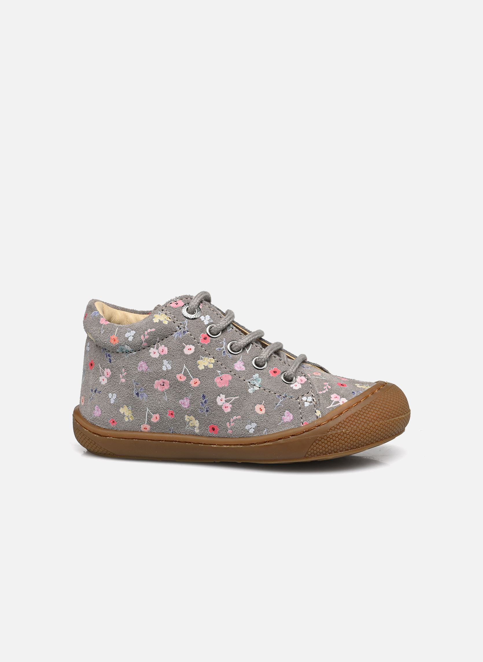 Chaussures premiers pas Cocoon fille gris Naturino Chaussures premiers pas Cocoon fille gris SUEDE PR FLORA DARK GREY MULTI