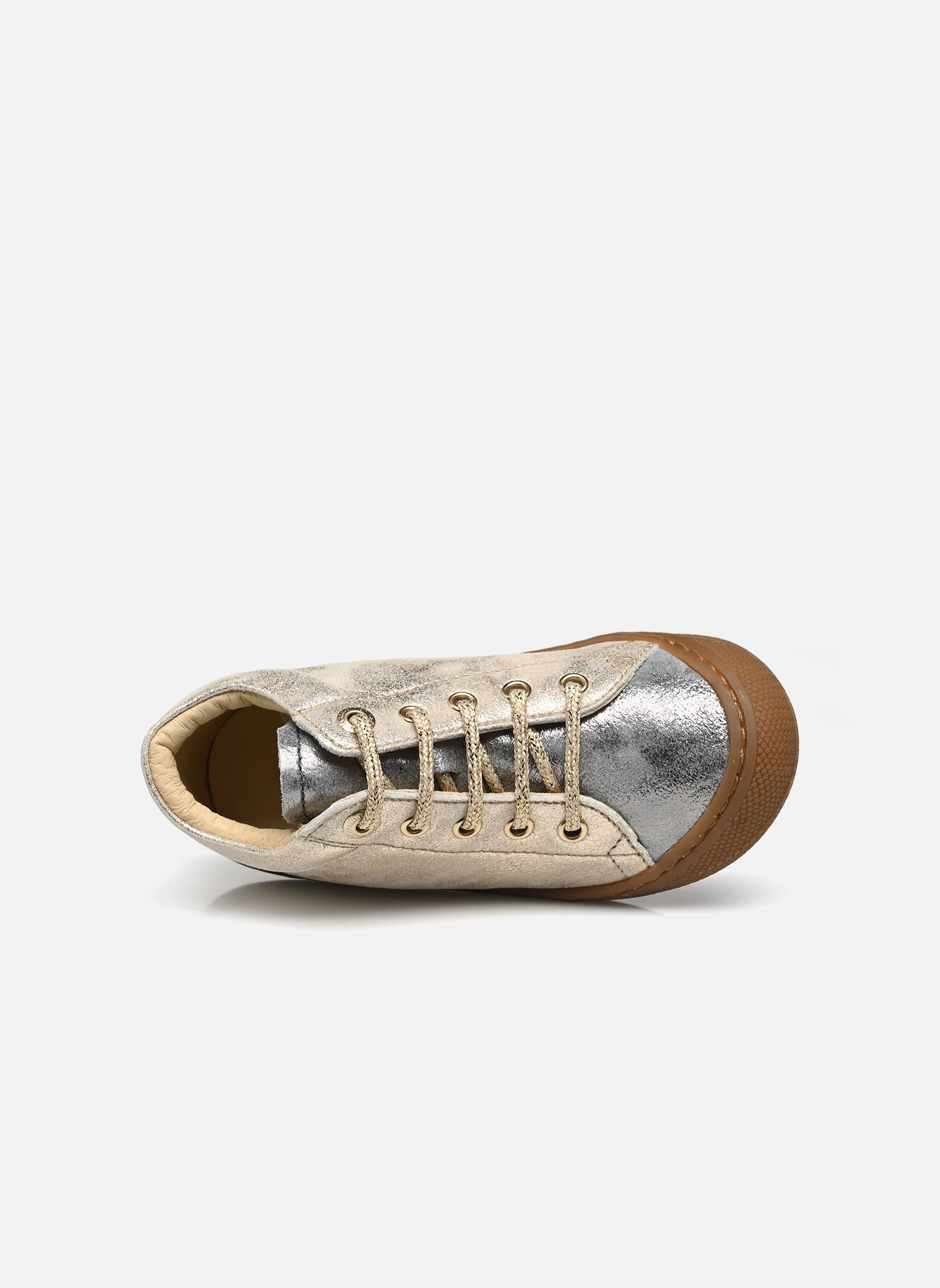 Babyschoenen Cocoon meisjes goud en brons Naturino Babyschoenen Cocoon meisjes goud en brons MONET ANTHRACITE PLATINUM