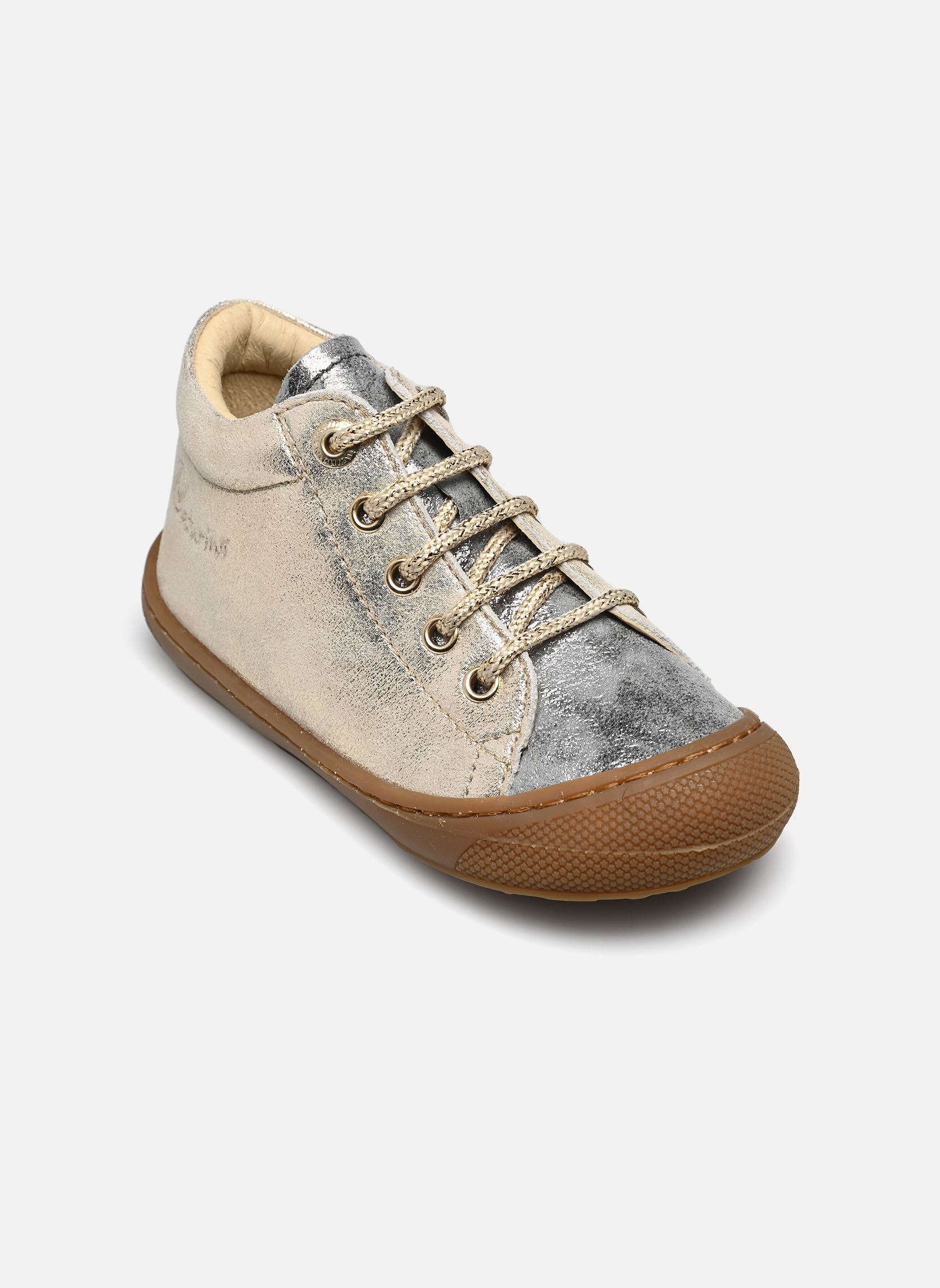 Babyschoenen Cocoon meisjes goud en brons Naturino Babyschoenen Cocoon meisjes goud en brons MONET ANTHRACITE PLATINUM