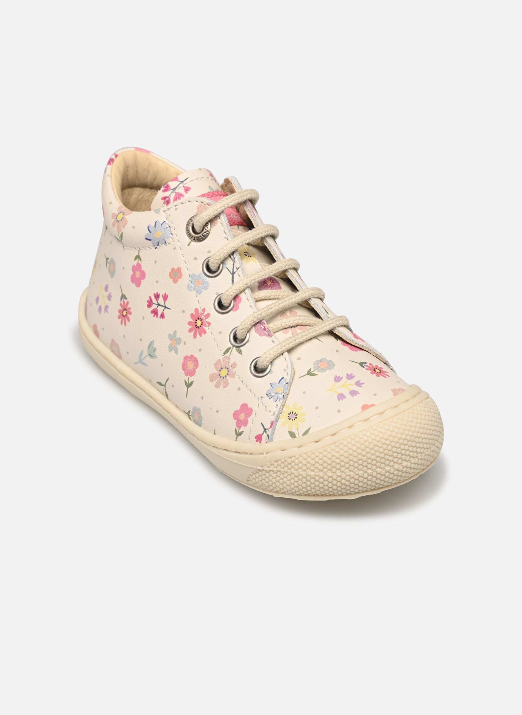 Chaussures premiers pas Cocoon fille multicolore Naturino Chaussures premiers pas Cocoon fille multicolore CALF PR BONNY MILK