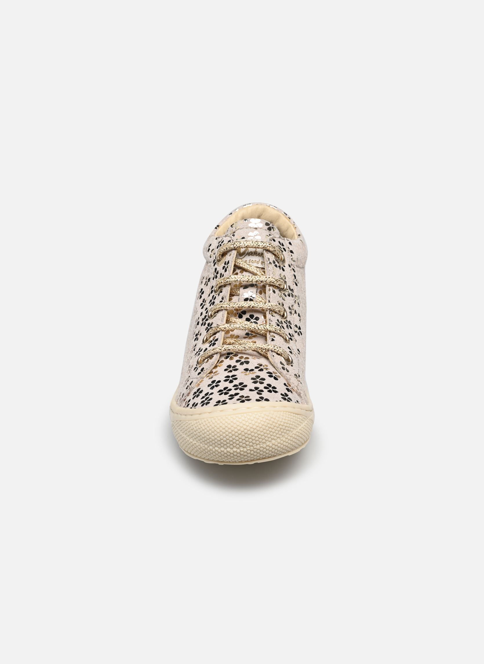 Babyschoenen Cocoon meisjes goud en brons Naturino Babyschoenen Cocoon meisjes goud en brons SUEDE PANSY BEIGE