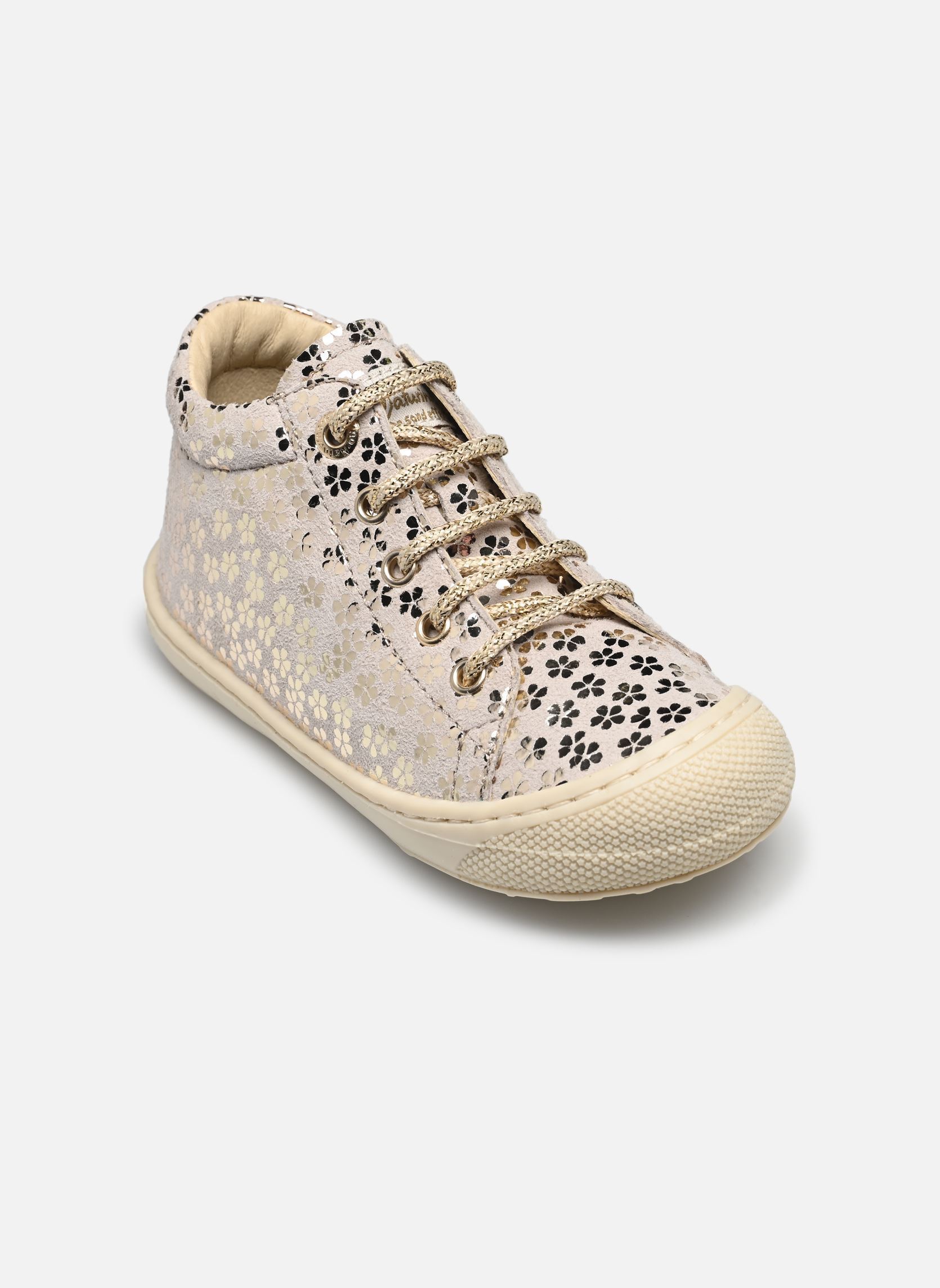 Babyschoenen Cocoon meisjes goud en brons Naturino Babyschoenen Cocoon meisjes goud en brons SUEDE PANSY BEIGE