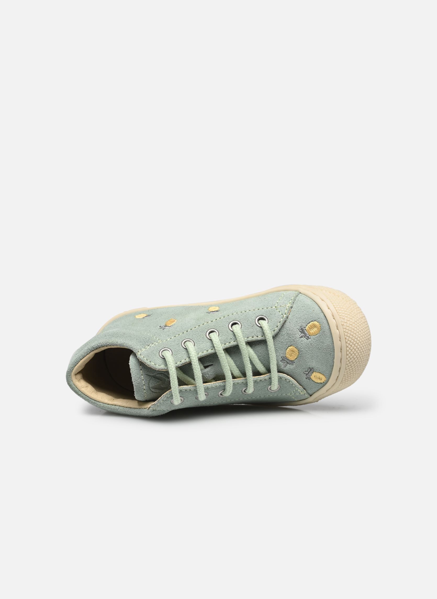 Chaussures premiers pas Cocoon fille vert Naturino Chaussures premiers pas Cocoon fille vert EMBR PINEAPPLE SUEDE MINT