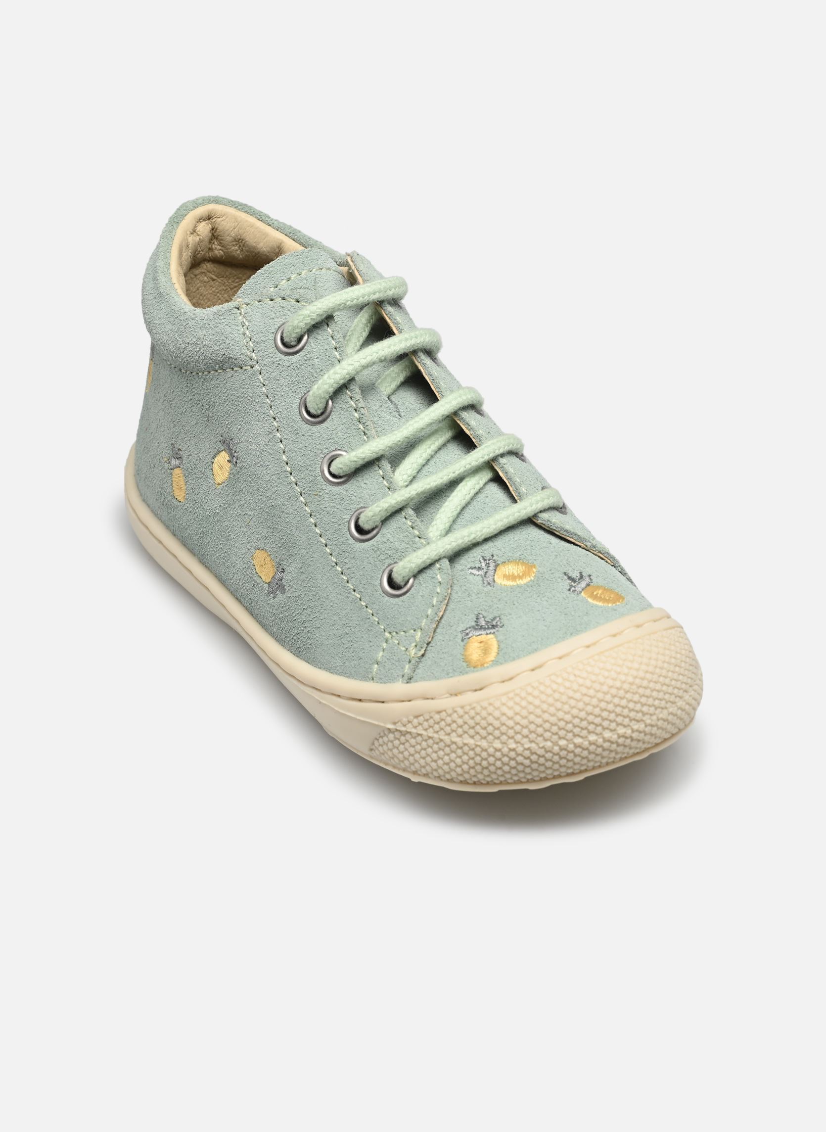 Chaussures premiers pas Cocoon fille vert Naturino Chaussures premiers pas Cocoon fille vert EMBR PINEAPPLE SUEDE MINT