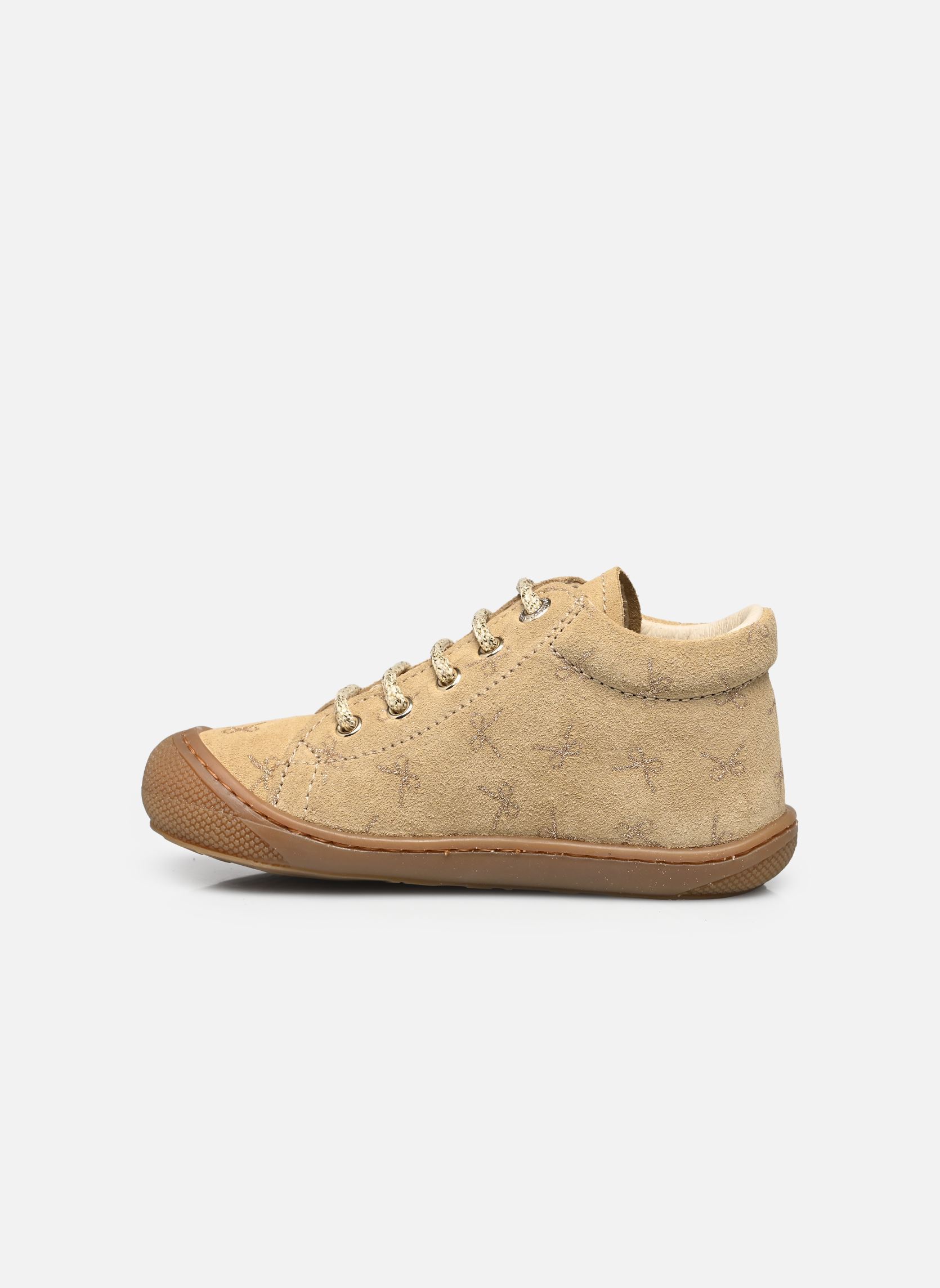 Chaussures premiers pas Cocoon fille beige Naturino Chaussures premiers pas Cocoon fille beige SUEDE PR.GLITTER MINI BOWS SAN