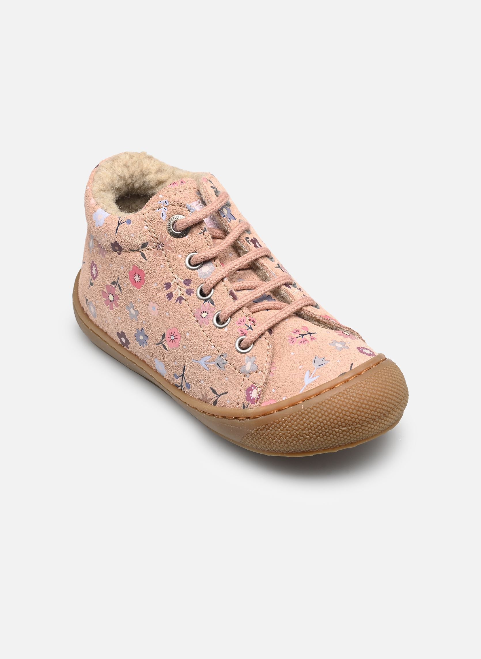 Chaussures premiers pas Cocoon fille rose Naturino Chaussures premiers pas Cocoon fille rose SUEDE PR.BONNY LIN.WOOL ROSE