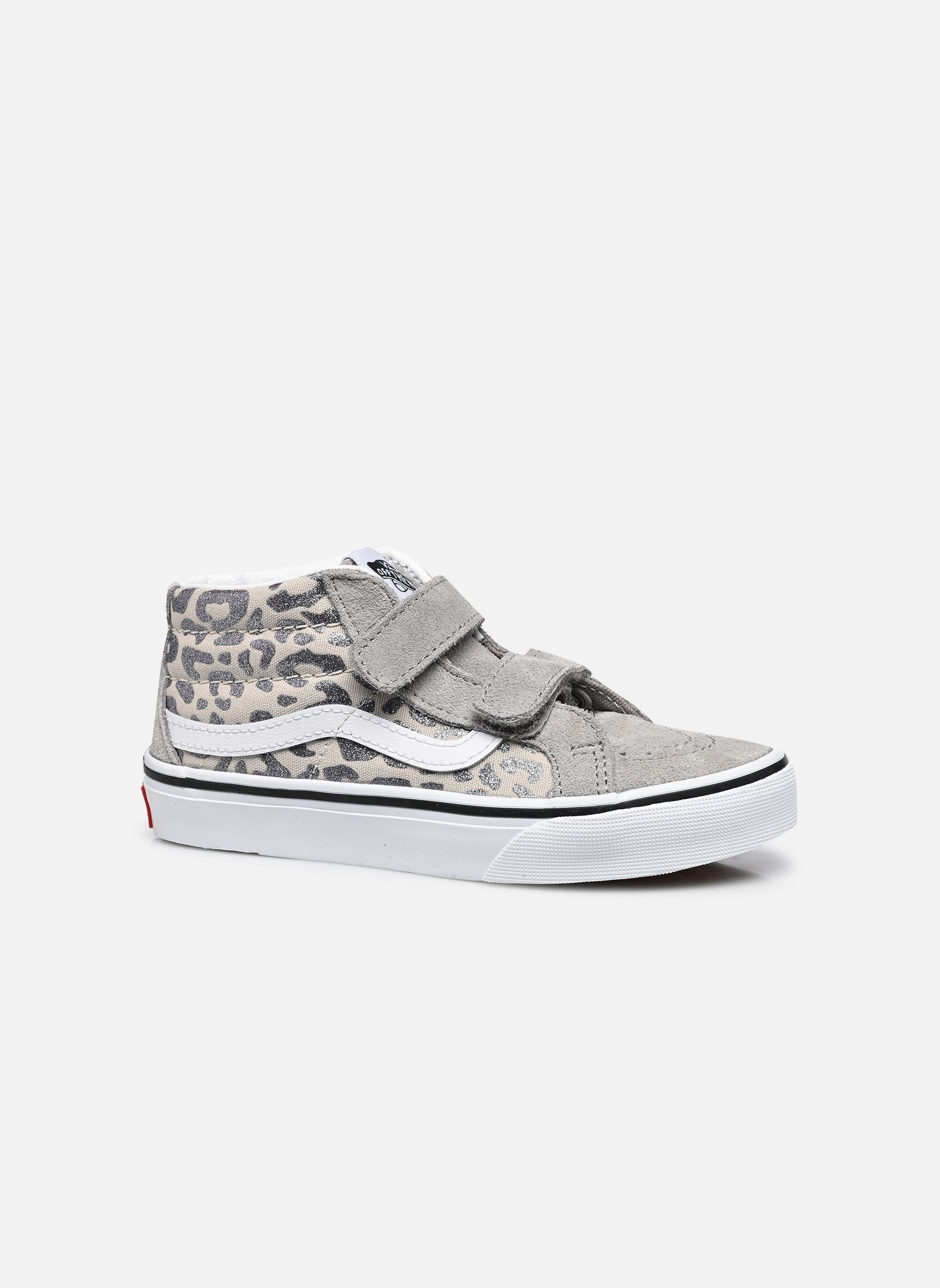 Baskets basses SK8-Mid Reissue V fille gris Vans Baskets basses SK8-Mid Reissue V fille gris BGF - LEOPARD GLITTER GRAY