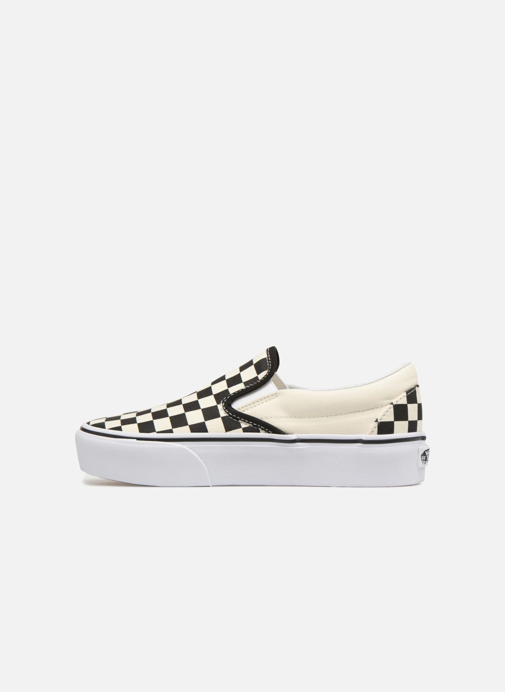 Leinen-Sneaker Classic Slip-On Platform damen schwarz Vans Leinen-Sneaker Classic Slip-On Platform damen schwarz BLACK AND WHITE CHECKERWHITE