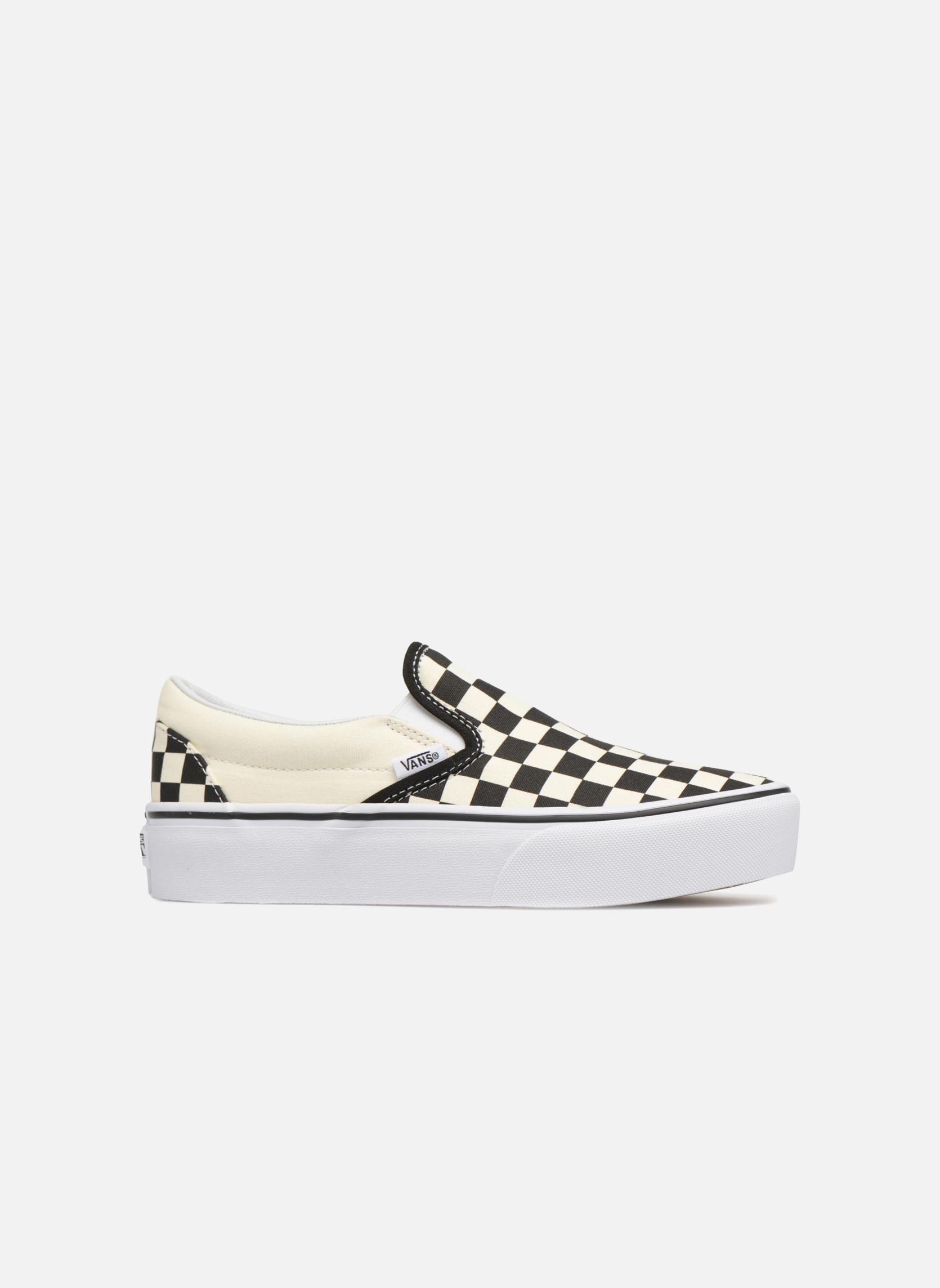 Leinen-Sneaker Classic Slip-On Platform damen schwarz Vans Leinen-Sneaker Classic Slip-On Platform damen schwarz BLACK AND WHITE CHECKERWHITE