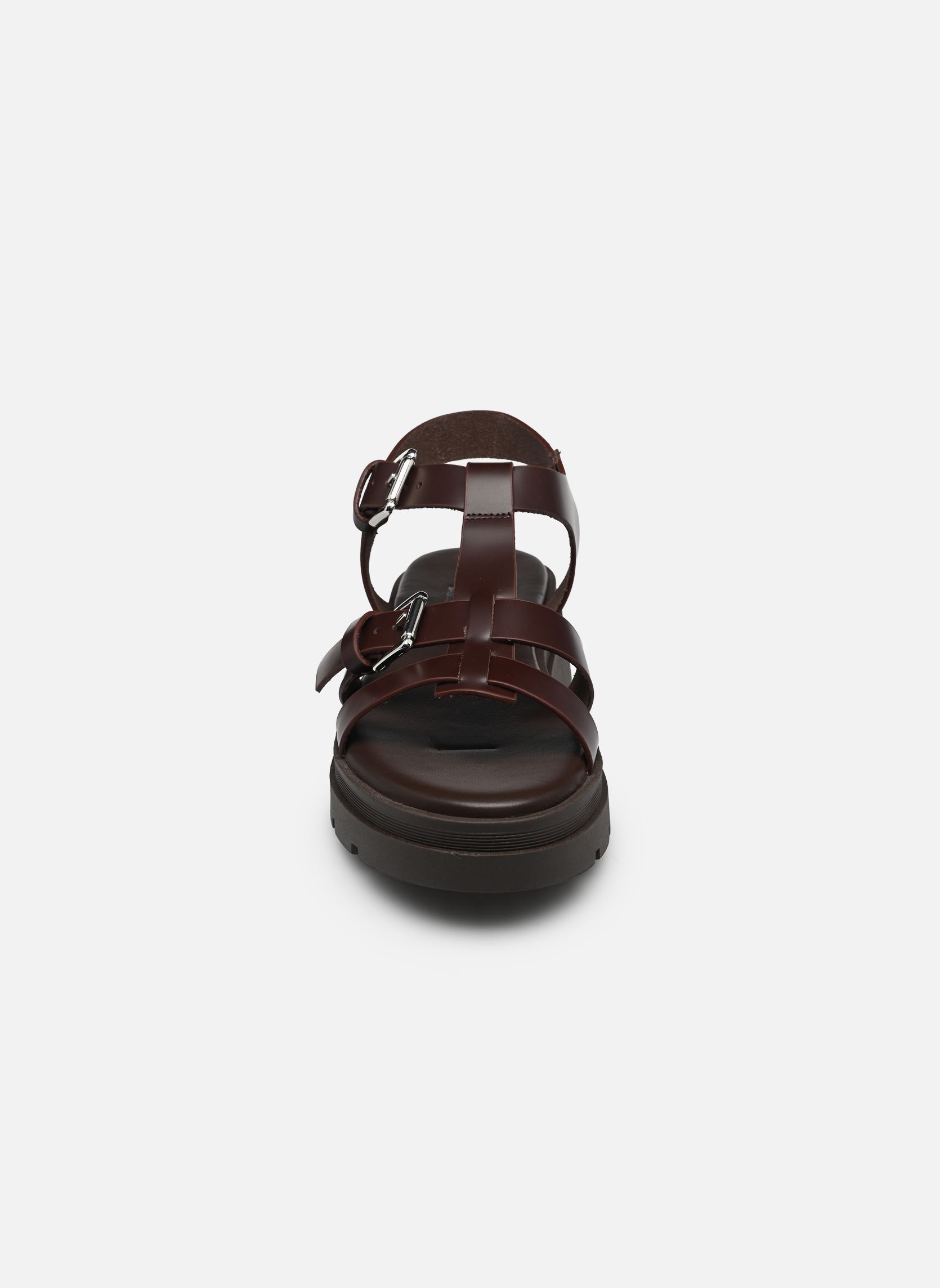 Sandalen met sleehak en plateau Denise dames bruin JB Martin Sandalen met sleehak en plateau Denise dames bruin 124