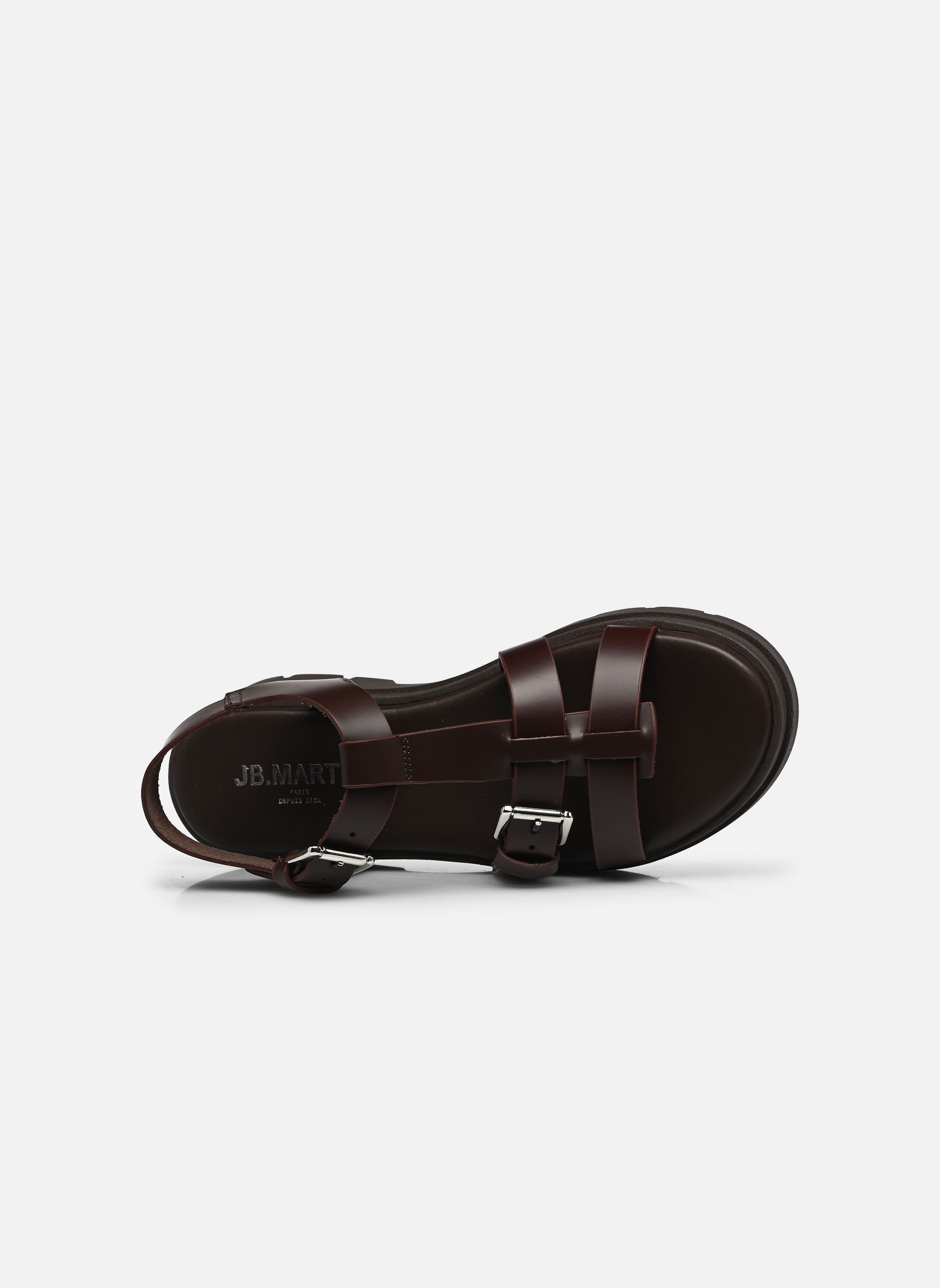 Sandalen met sleehak en plateau Denise dames bruin JB Martin Sandalen met sleehak en plateau Denise dames bruin 124