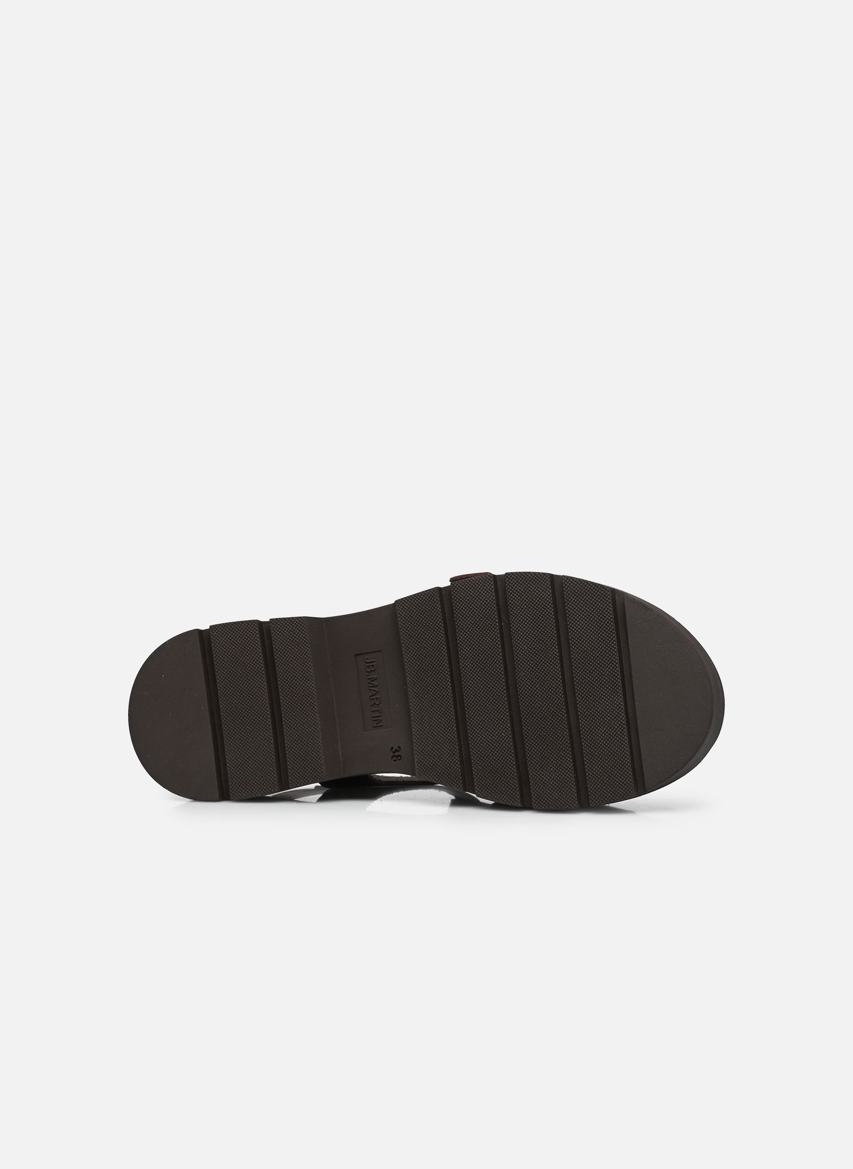 Sandalen met sleehak en plateau Denise dames bruin JB Martin Sandalen met sleehak en plateau Denise dames bruin 124