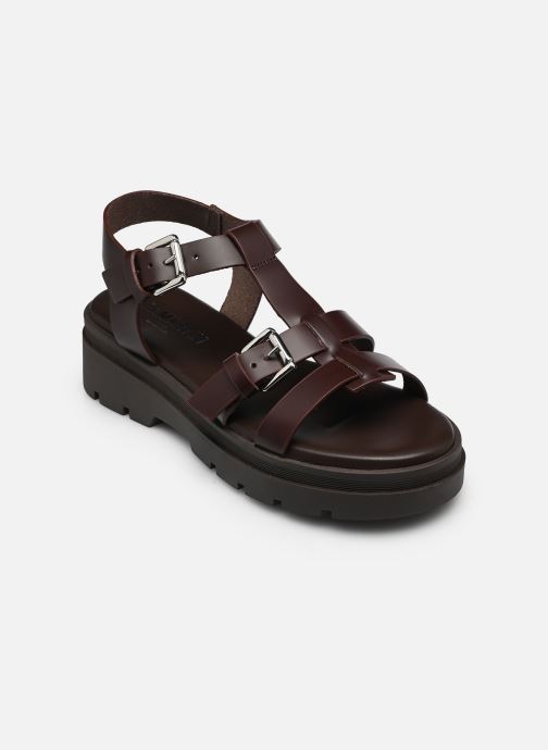 JB Martin Sandalen met sleehak en plateau Denise dames bruin