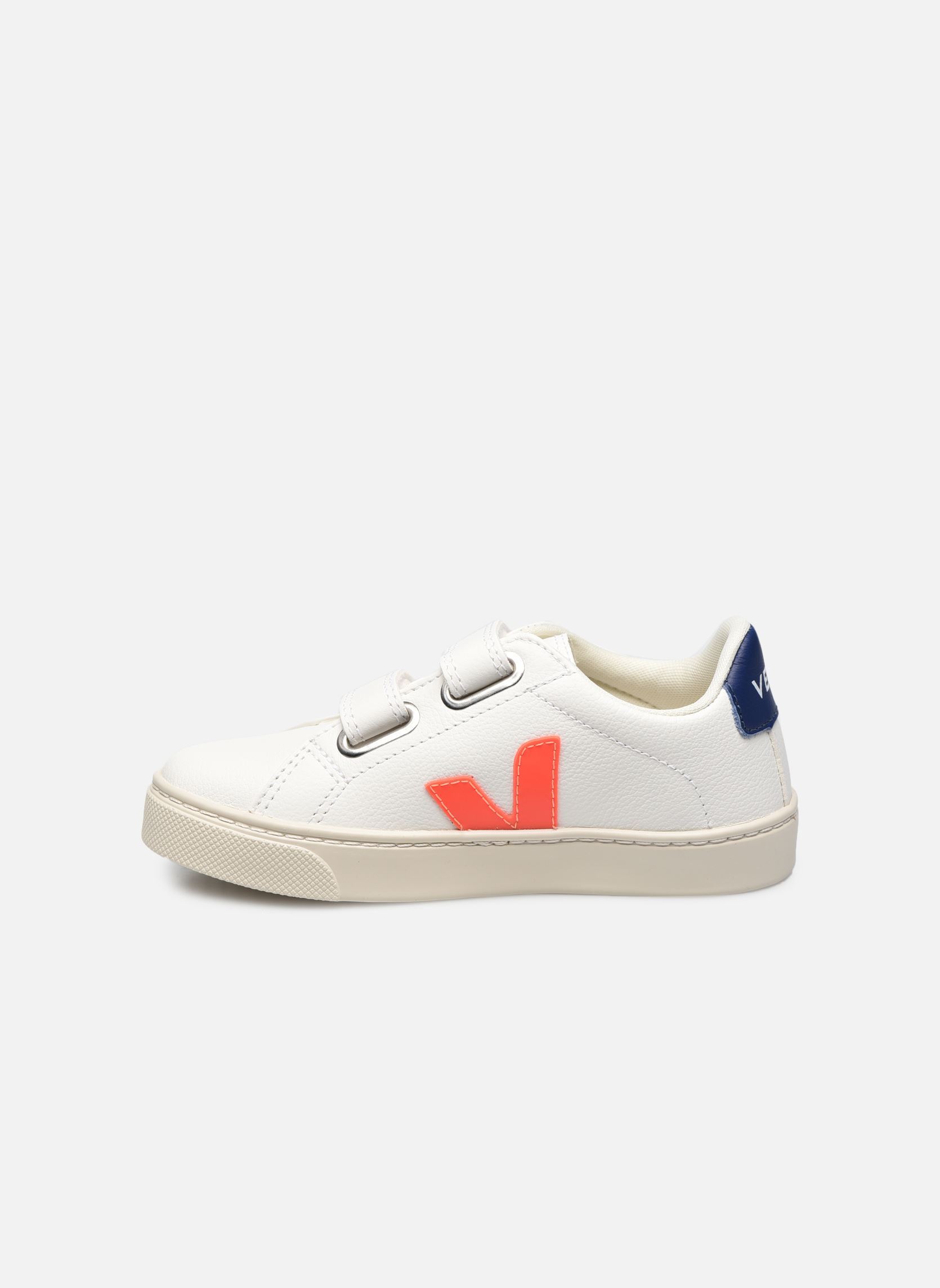 Baskets basses Esplar Small Velcro blanc Veja Baskets basses Esplar Small Velcro blanc Extra White Orange Fluo Cobalt