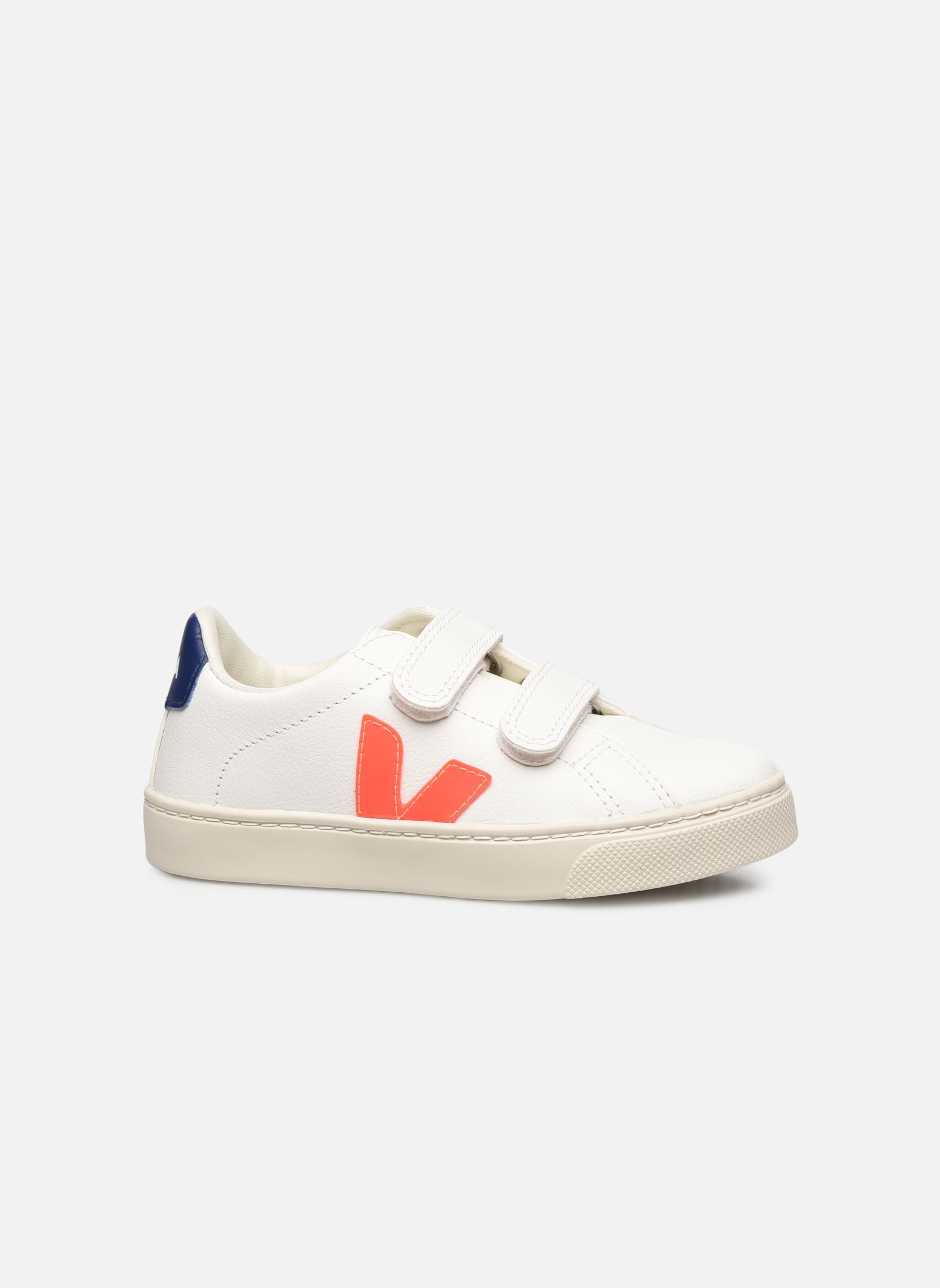 Baskets basses Esplar Small Velcro blanc Veja Baskets basses Esplar Small Velcro blanc Extra White Orange Fluo Cobalt