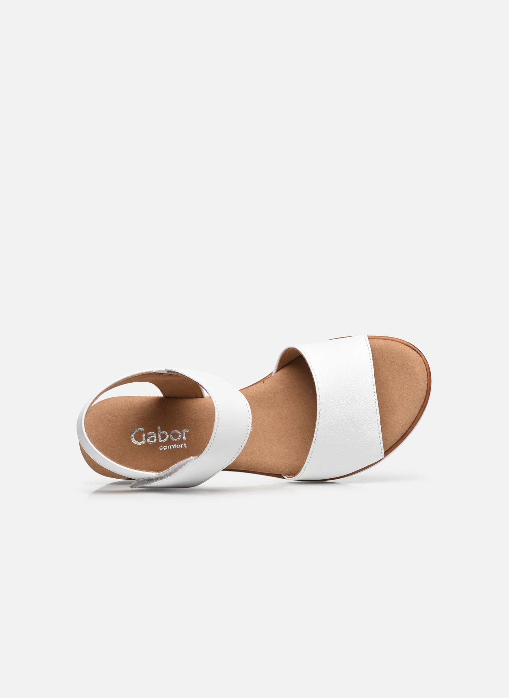 Sandales compensées et plateformes Claire femme blanc Gabor Sandales compensées et plateformes Claire femme blanc Blanc