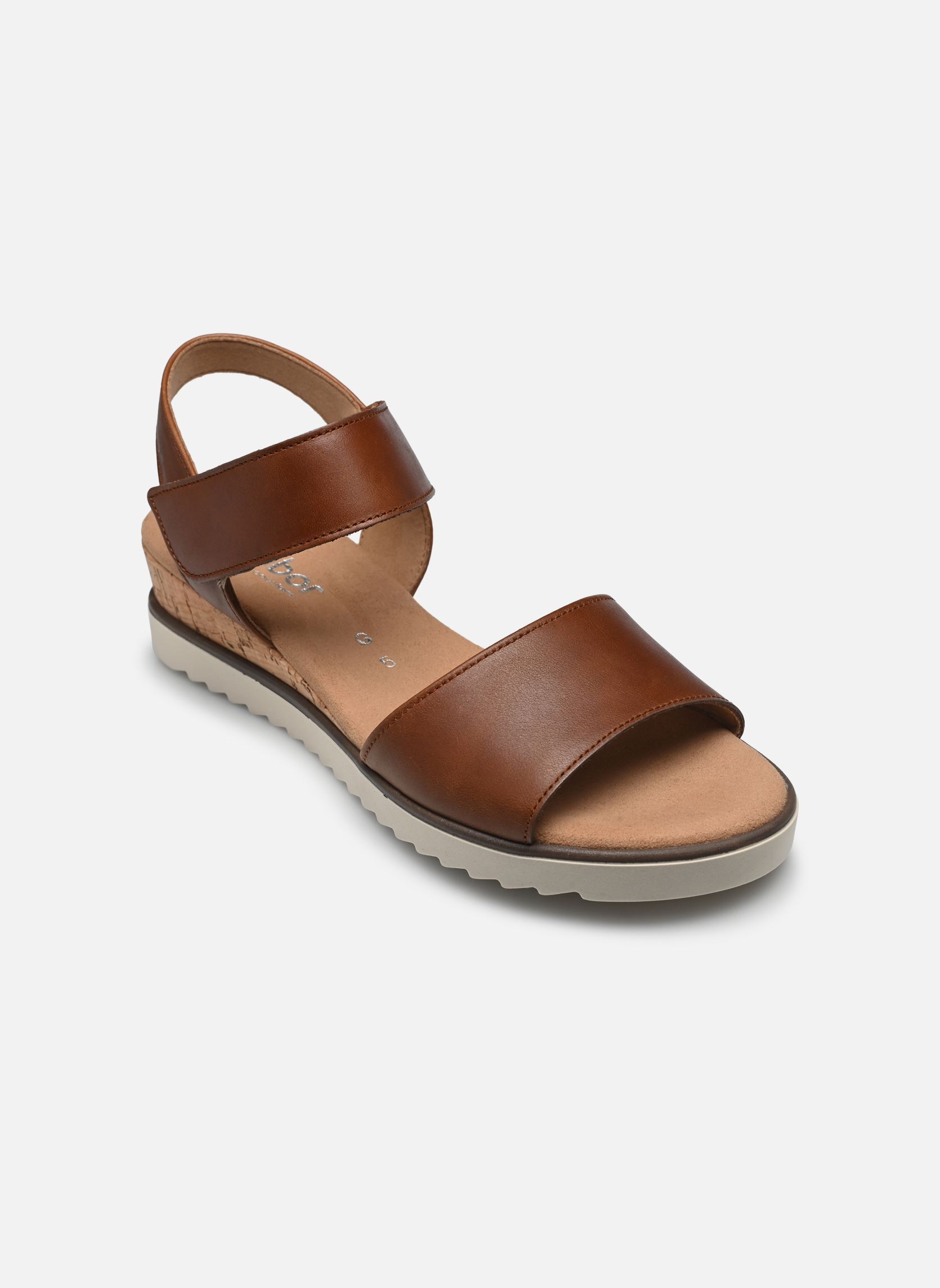 Sandales compensées et plateformes Claire femme marron Gabor Sandales compensées et plateformes Claire femme marron CAMEL