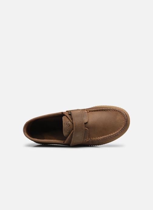 Chaussures à scratch TBS Galais Marron vue gauche