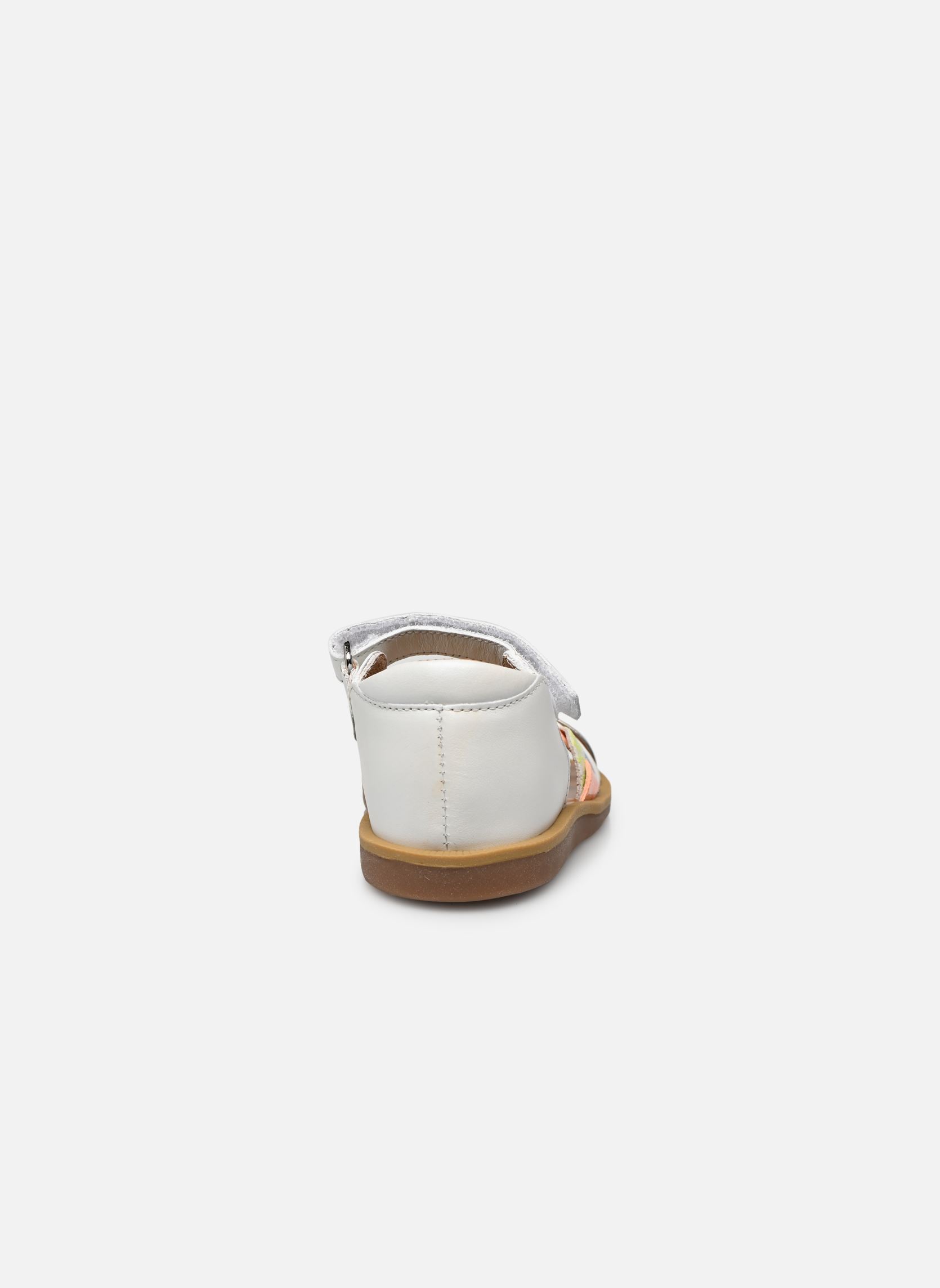 Sandales Poppy Tresse fille blanc Pom d Api Sandales Poppy Tresse fille blanc BLANC - BLOSSOM - CIEL