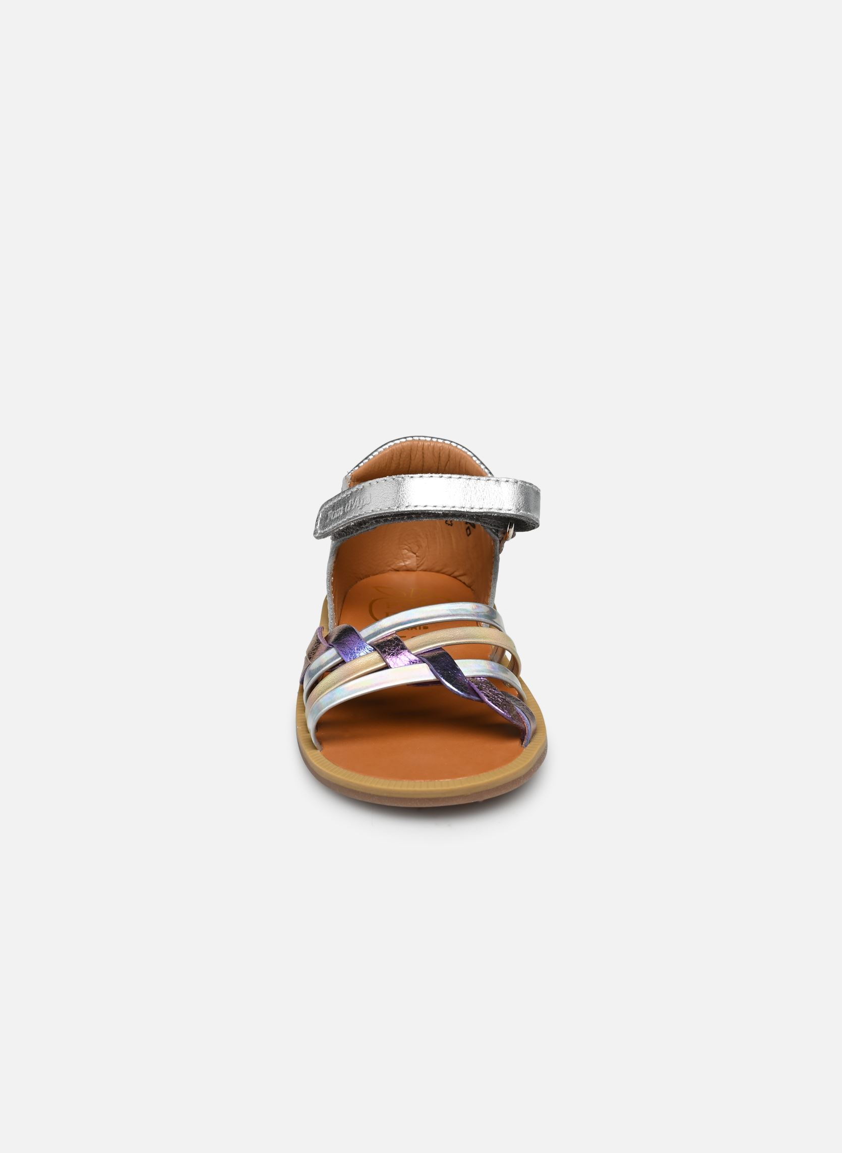 Sandales Poppy Tresse fille argent Pom d Api Sandales Poppy Tresse fille argent ARGENT